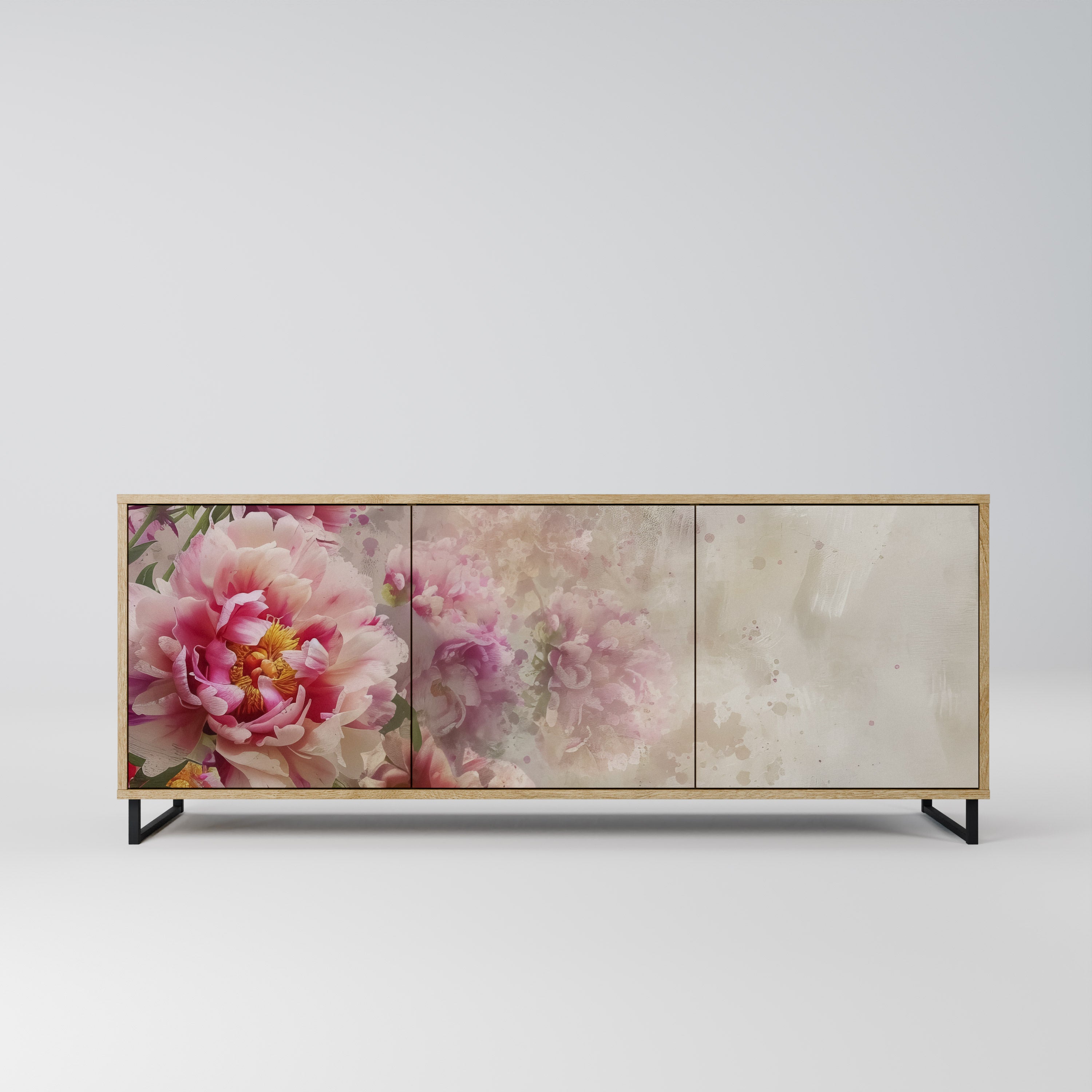 PEONY WHISPER 3-Door Sideboard in Oak Effect