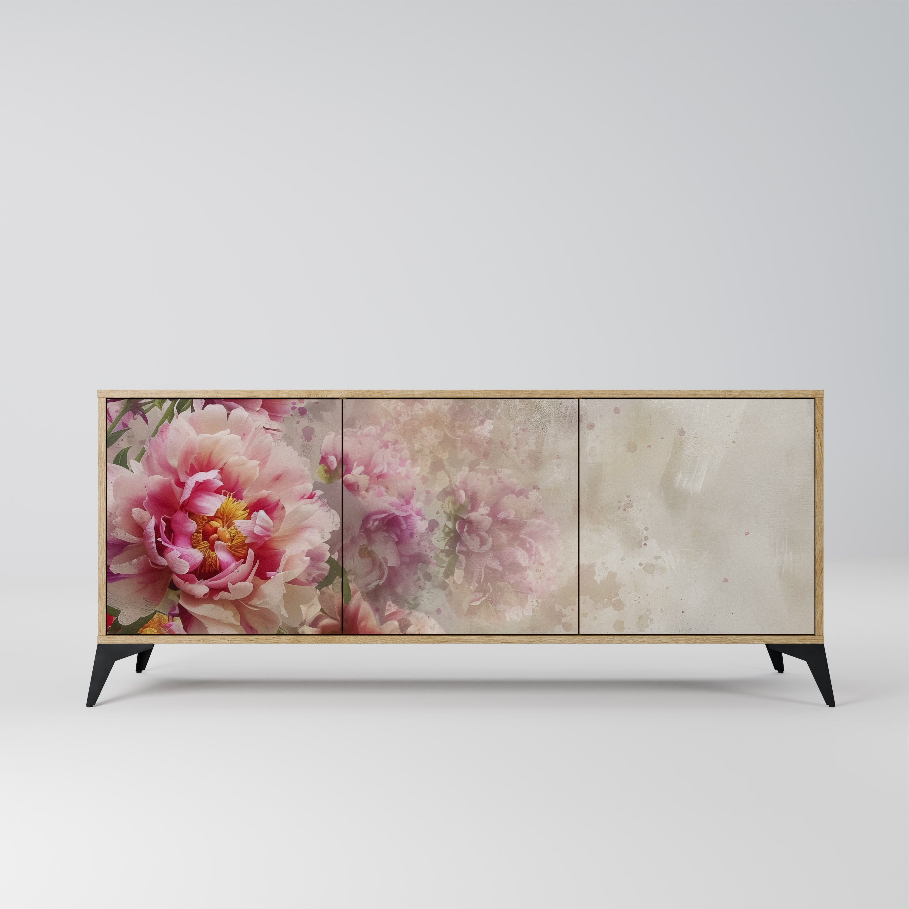 PEONY WHISPER 3-Door Sideboard in Oak Effect