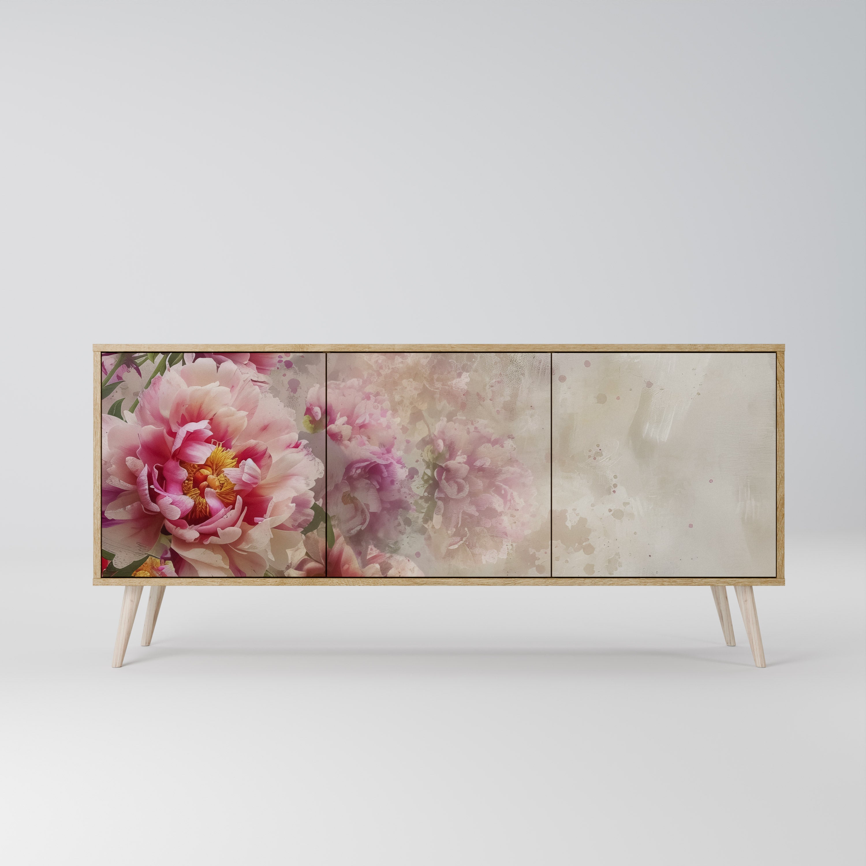 PEONY WHISPER 3-Door Sideboard in Oak Effect