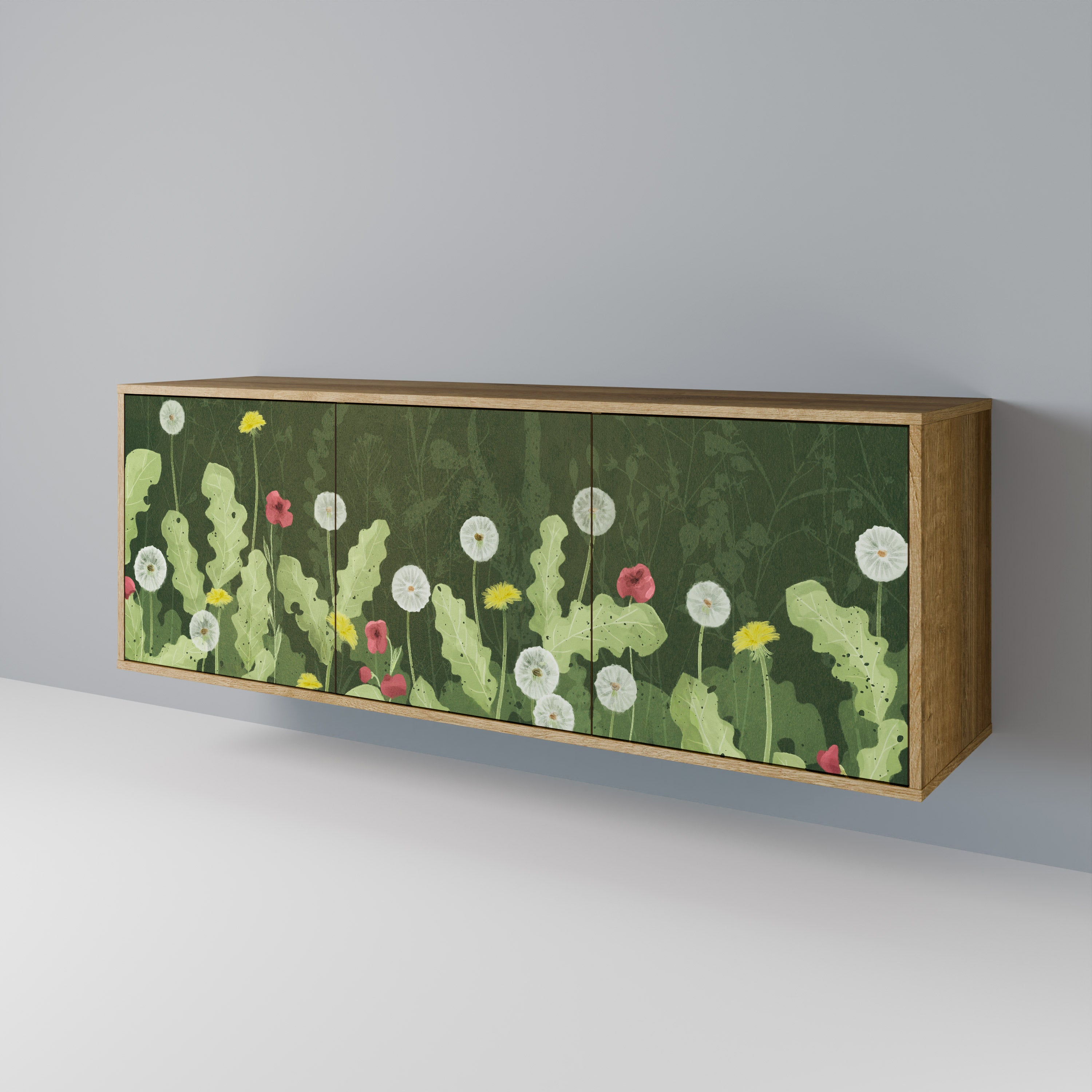 DANDELION AMUSE 3-Door Sideboard in Oak Effect