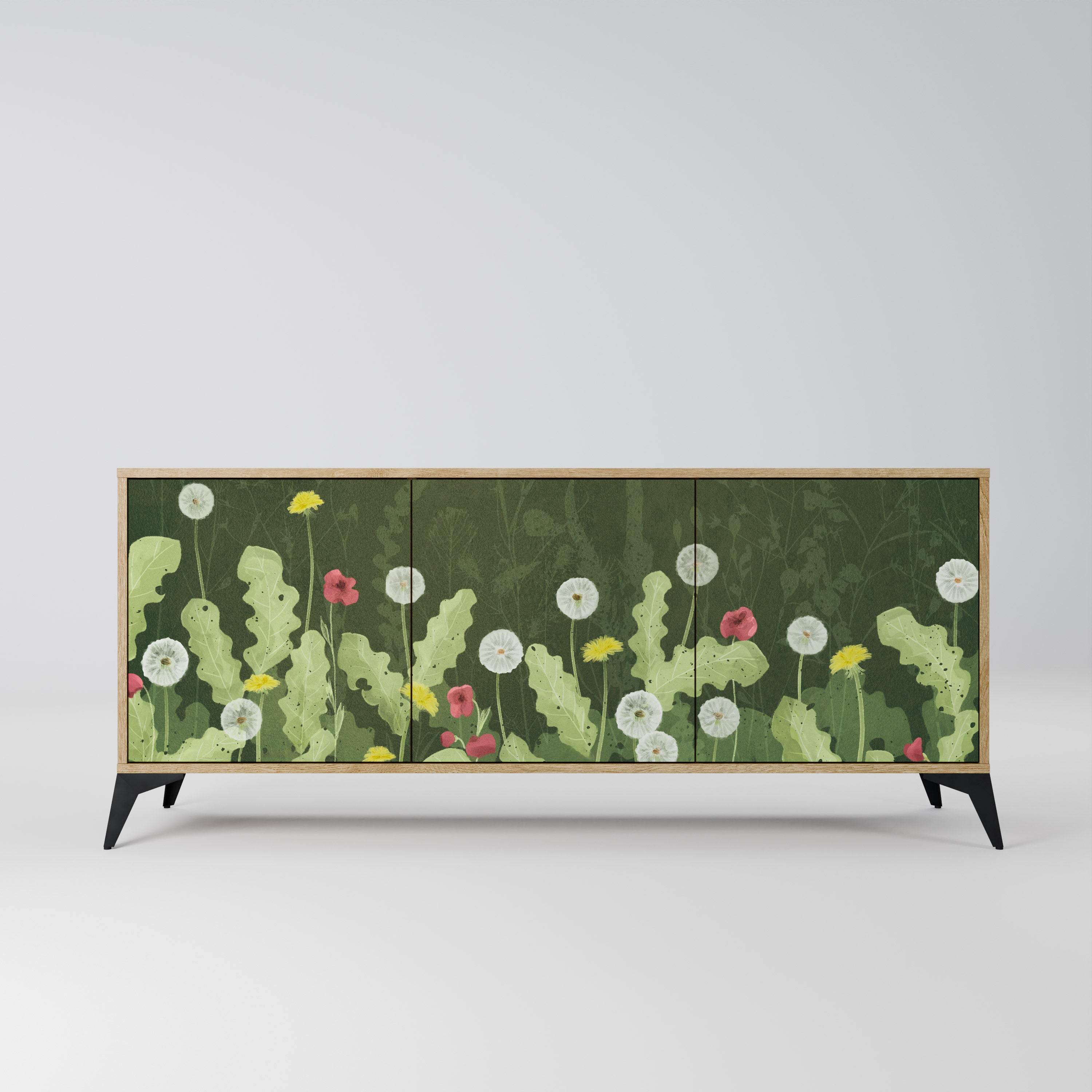 DANDELION AMUSE 3-Door Sideboard in Oak Effect