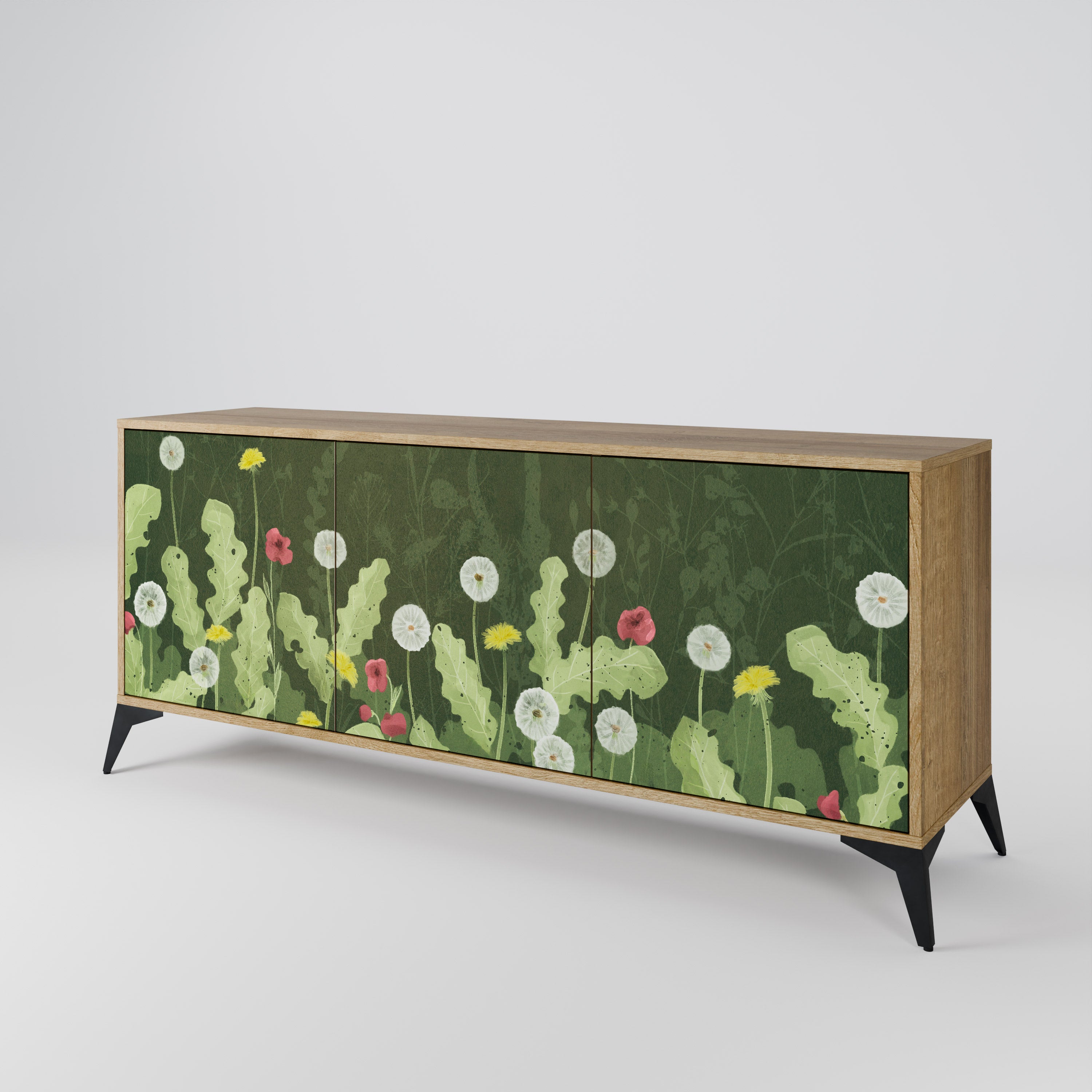 DANDELION AMUSE 3-Door Sideboard in Oak Effect