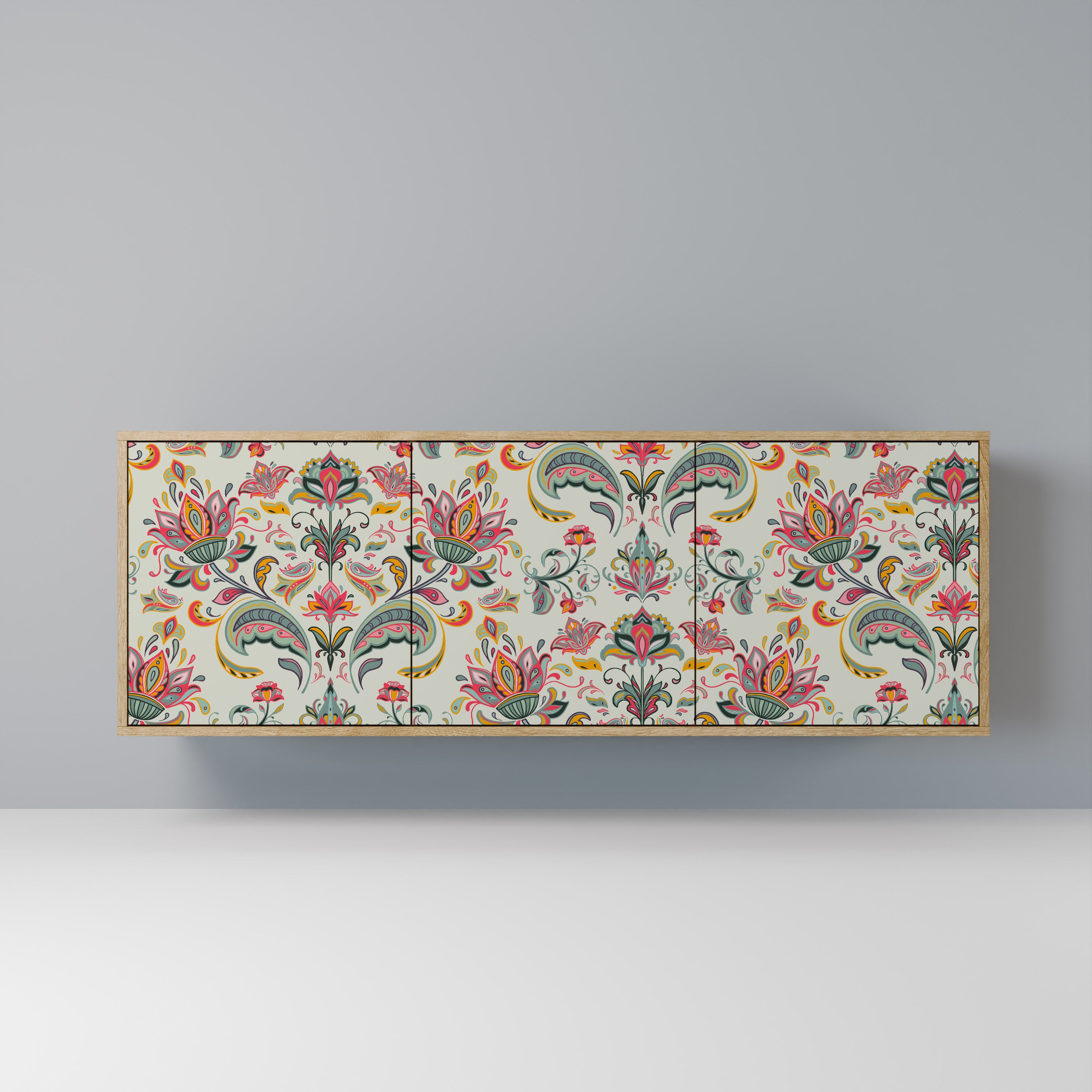 ORGANIC FOLKLORE 3-Door Sideboard in Oak Effect