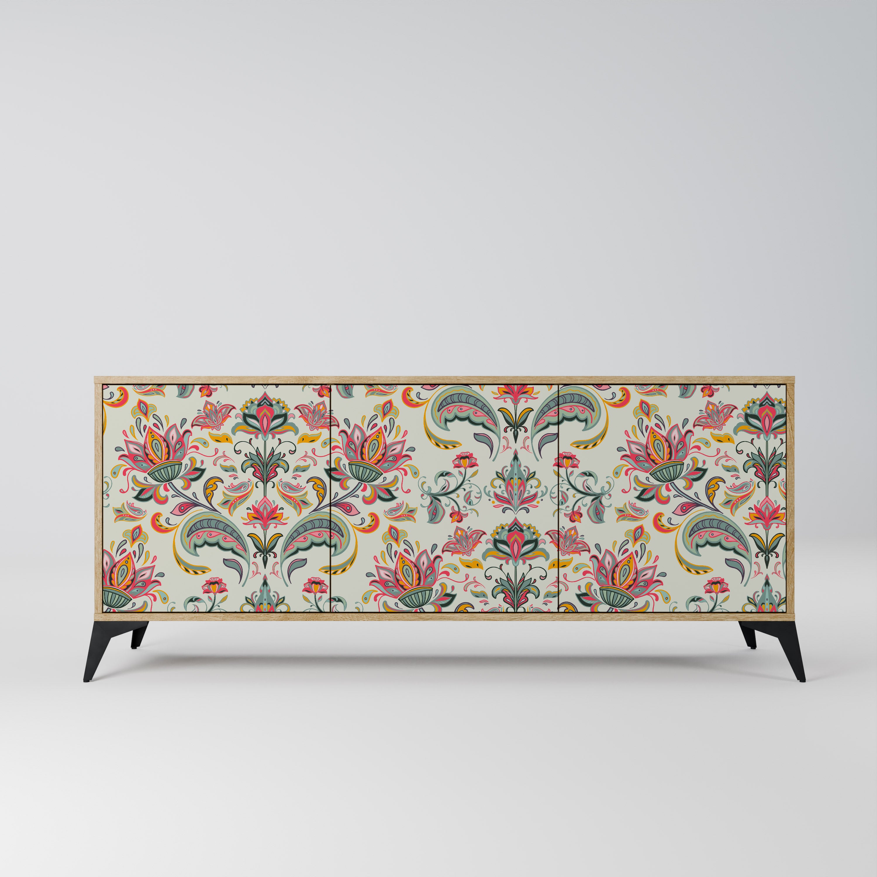 ORGANIC FOLKLORE 3-Door Sideboard in Oak Effect