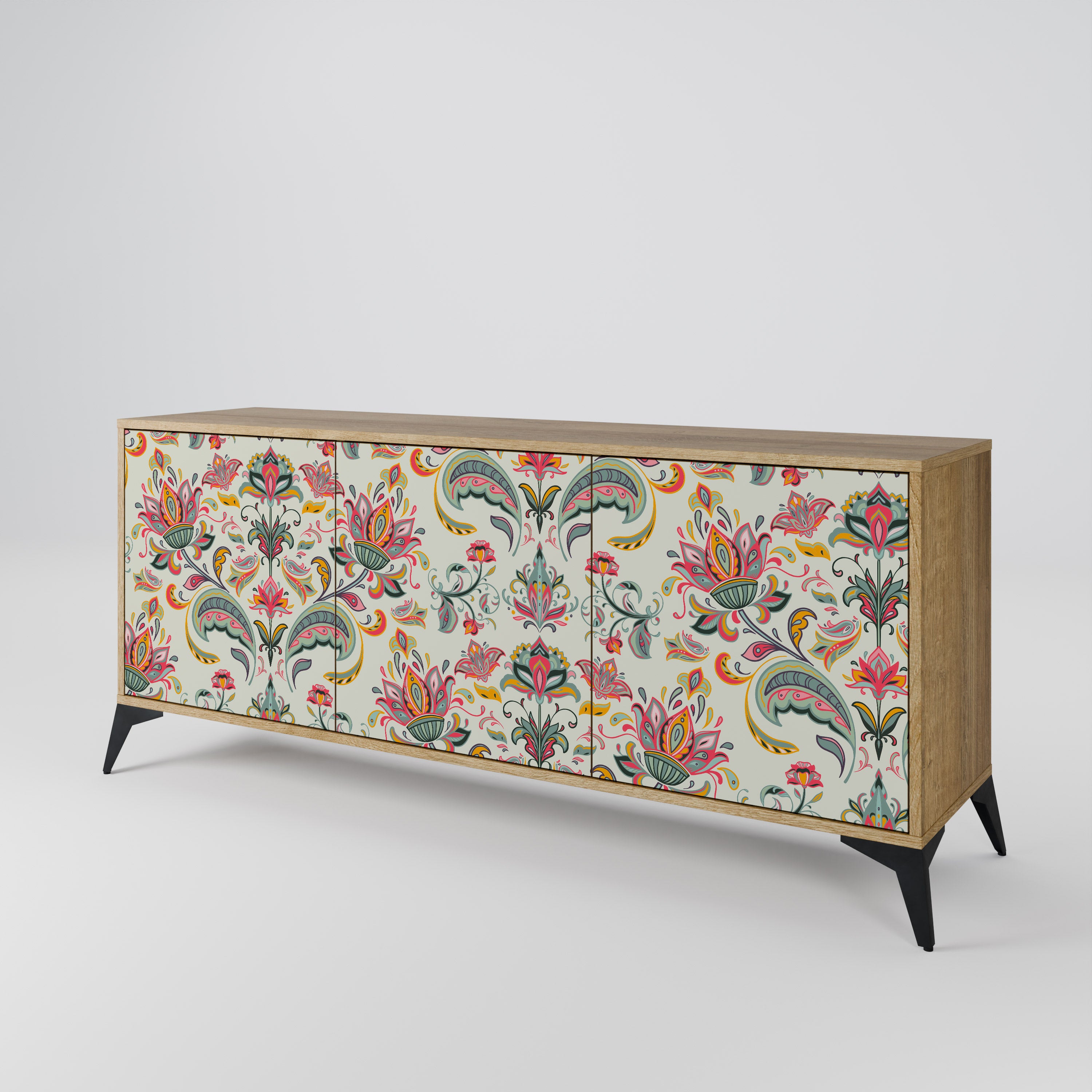 ORGANIC FOLKLORE 3-Door Sideboard in Oak Effect