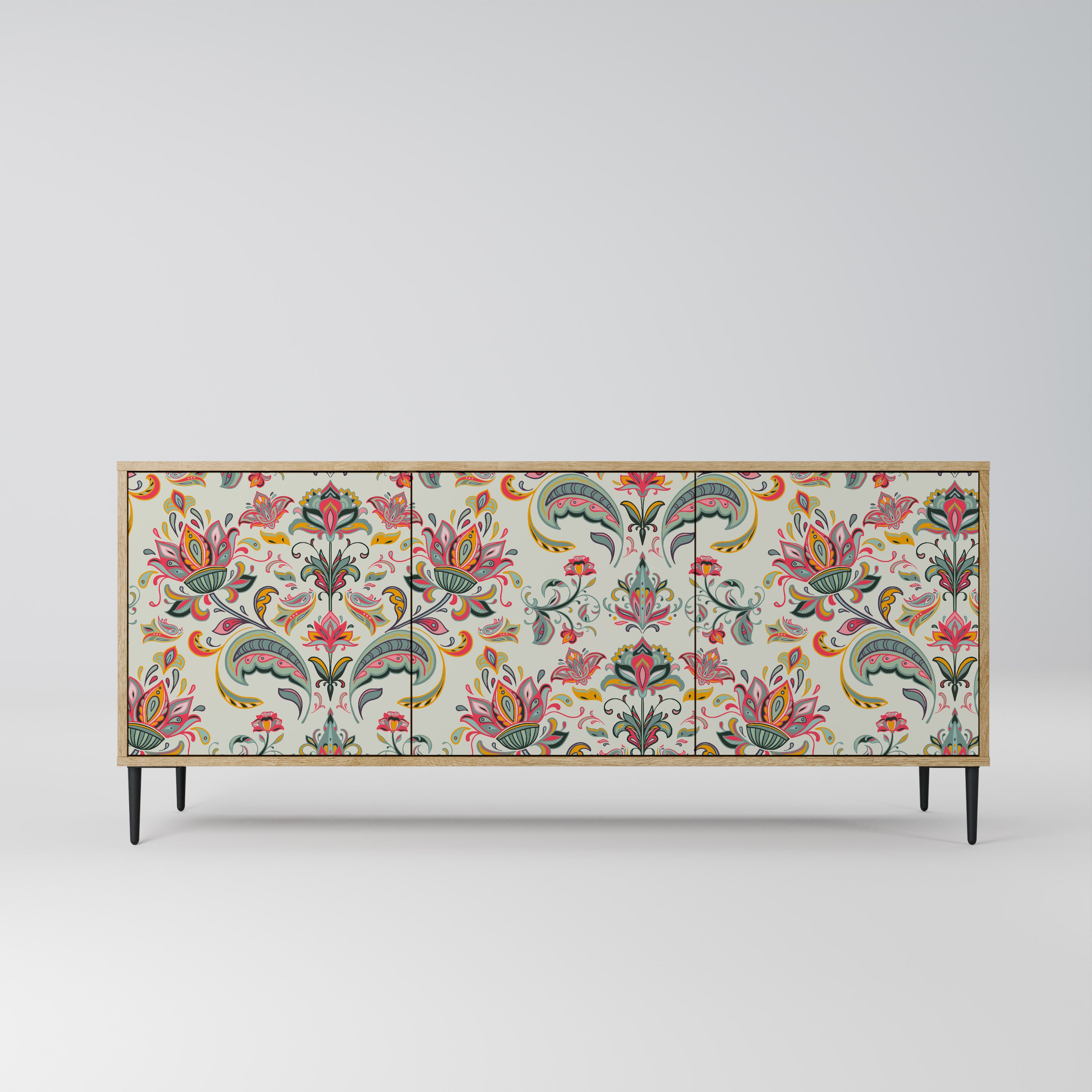 ORGANIC FOLKLORE 3-Door Sideboard in Oak Effect