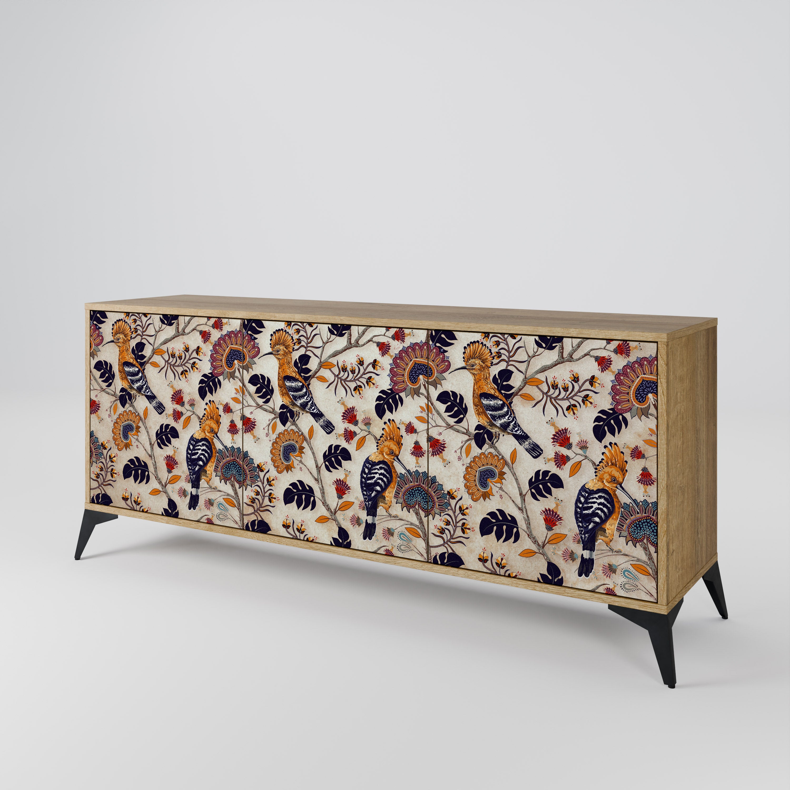 EMINENT HOOPOE 3-Door Sideboard in Oak Effect