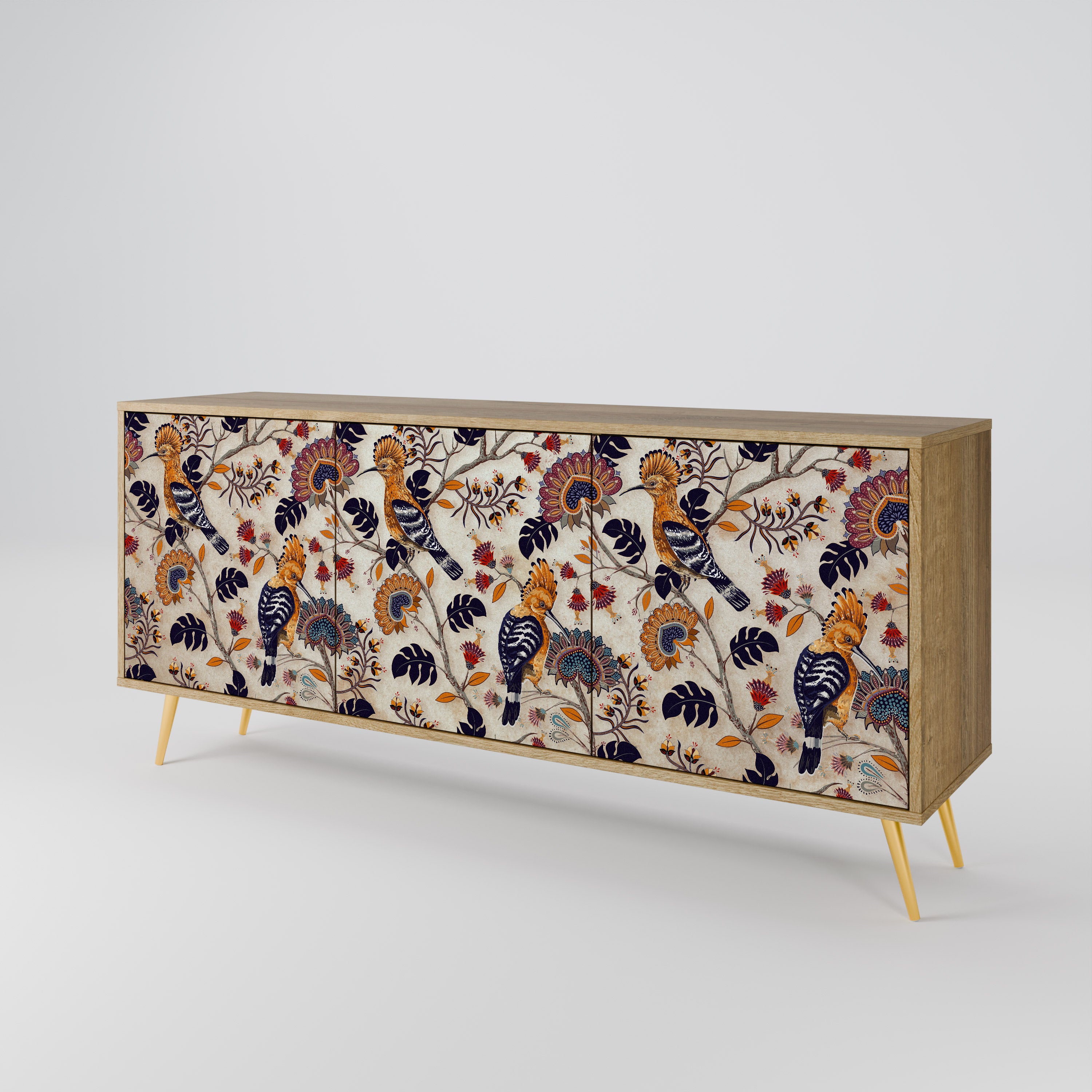 EMINENT HOOPOE 3-Door Sideboard in Oak Effect