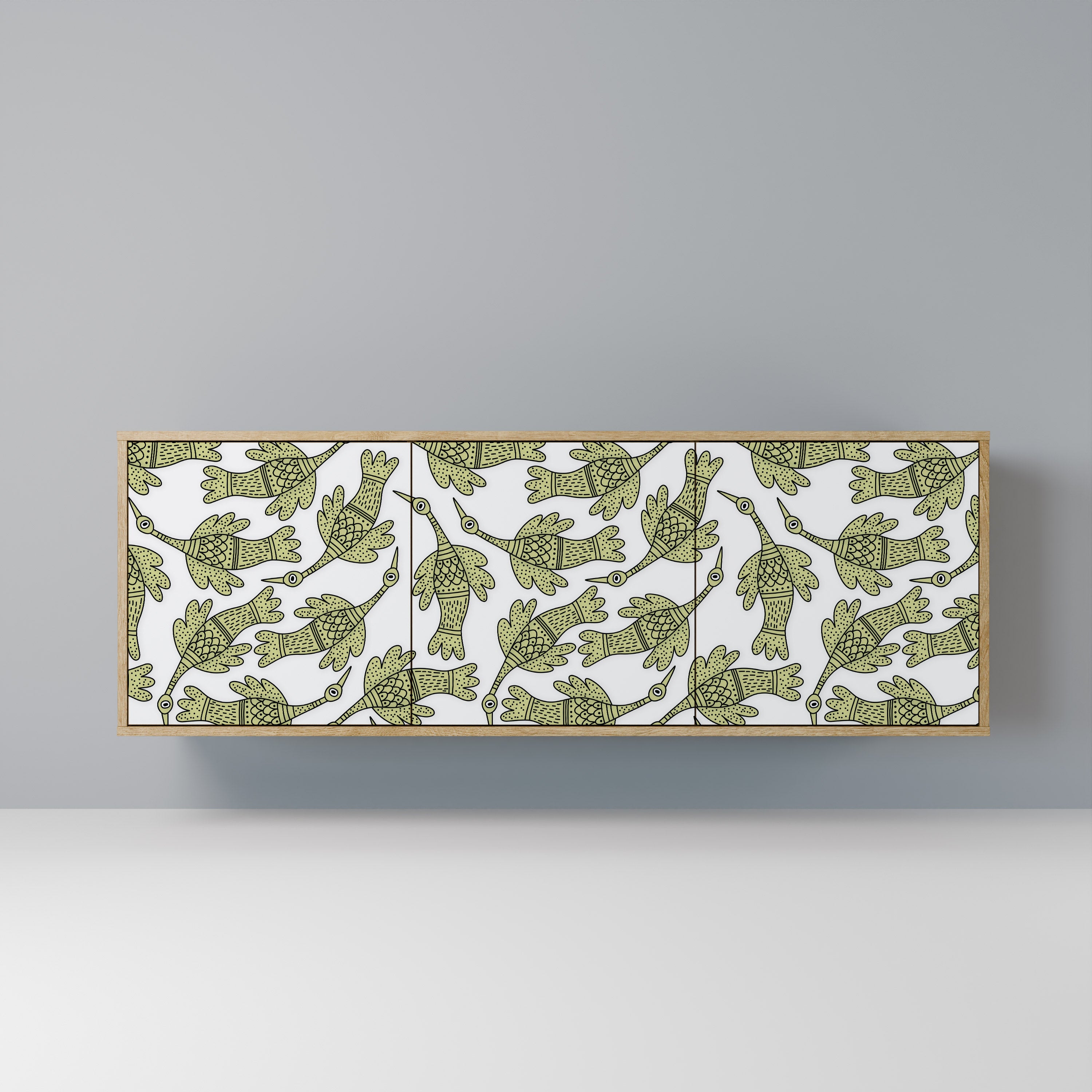 SEEDLING SONGBIRD 3-Door Sideboard in Oak Effect