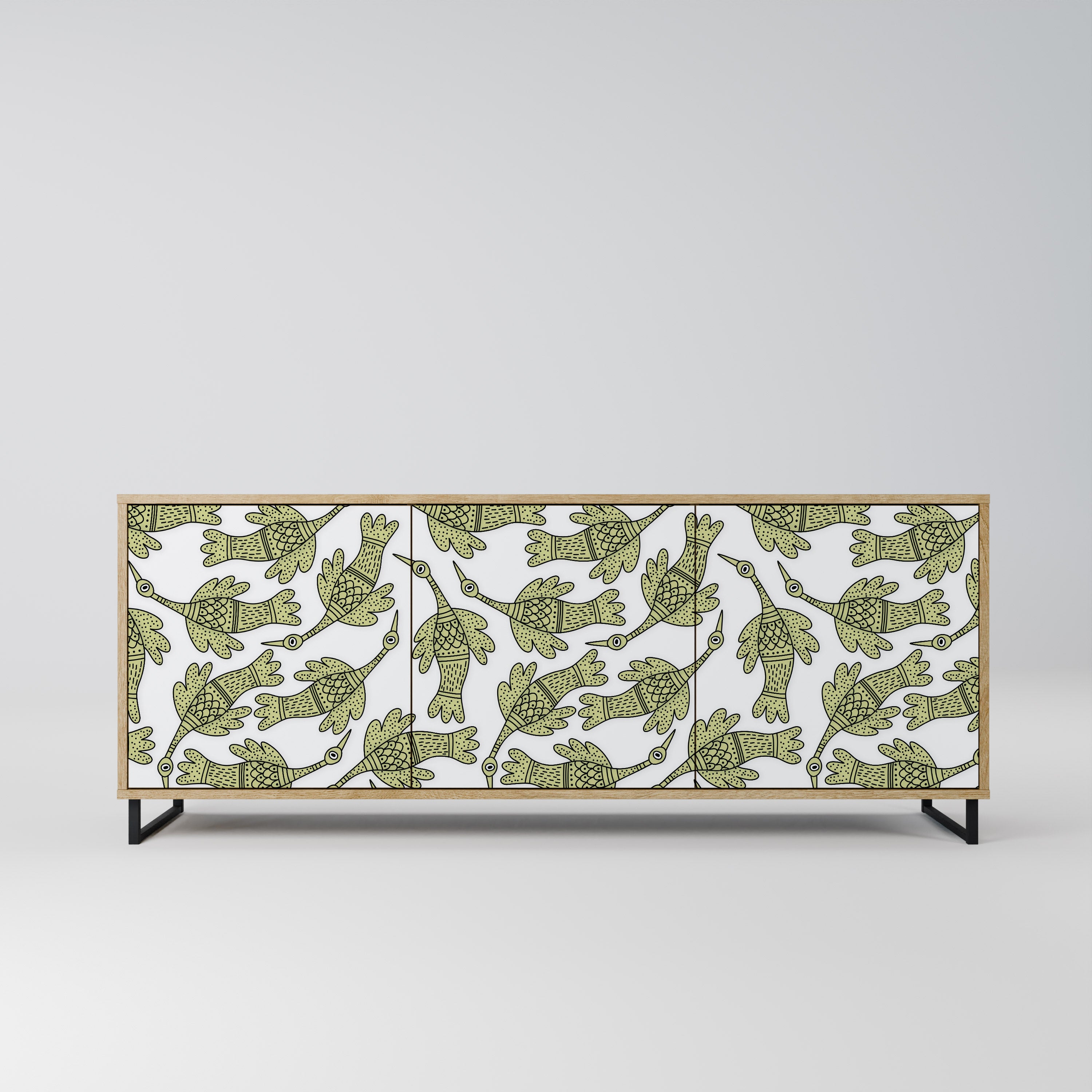 SEEDLING SONGBIRD 3-Door Sideboard in Oak Effect