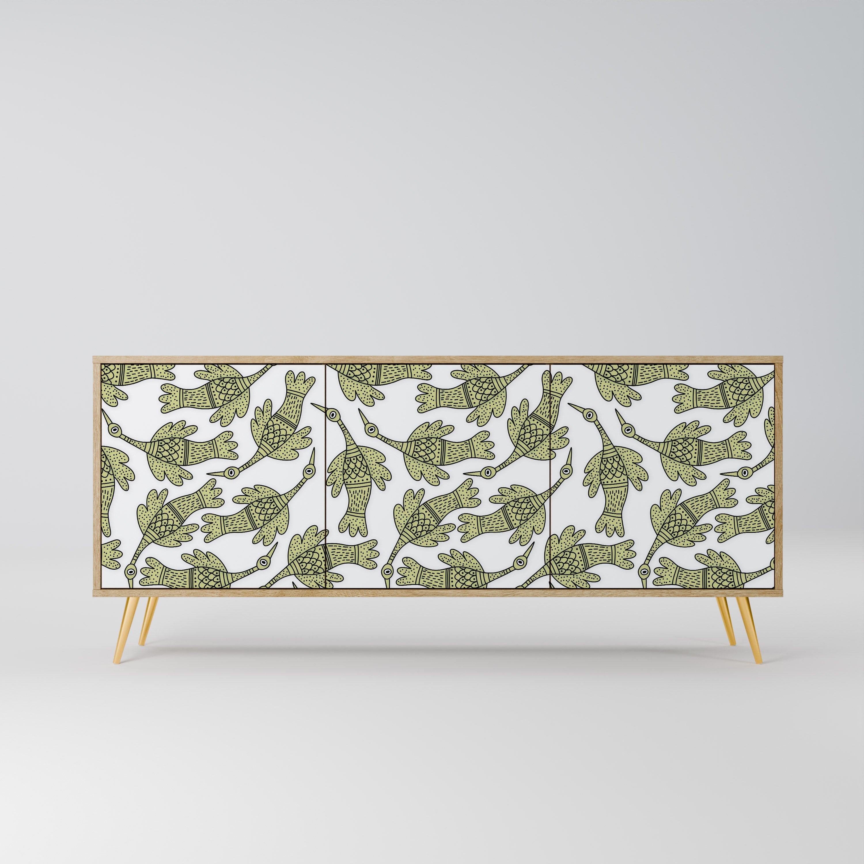 SEEDLING SONGBIRD 3-Door Sideboard in Oak Effect