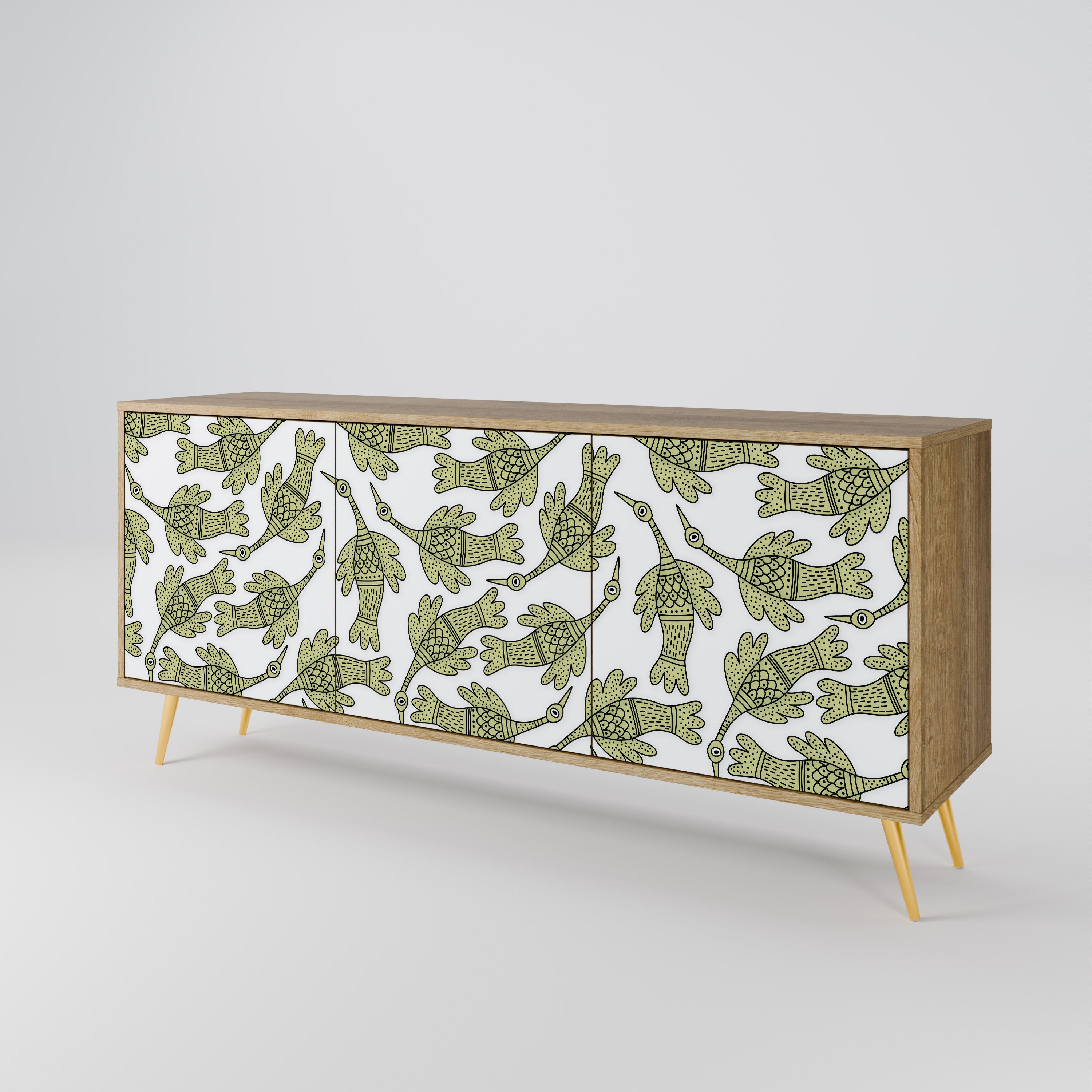SEEDLING SONGBIRD 3-Door Sideboard in Oak Effect
