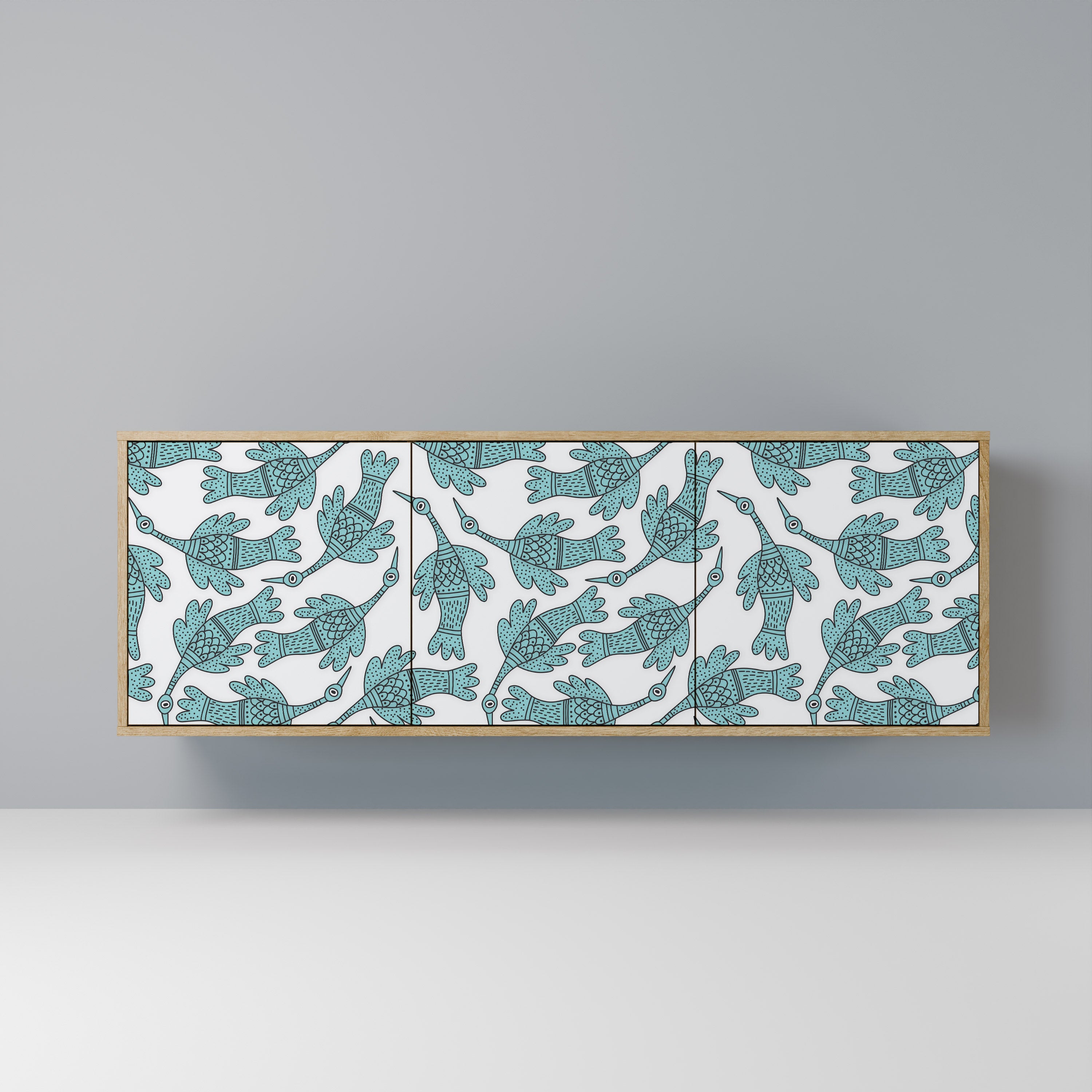 WATERSPOUT SONGIBIRD 3-Door Sideboard in Oak Effect