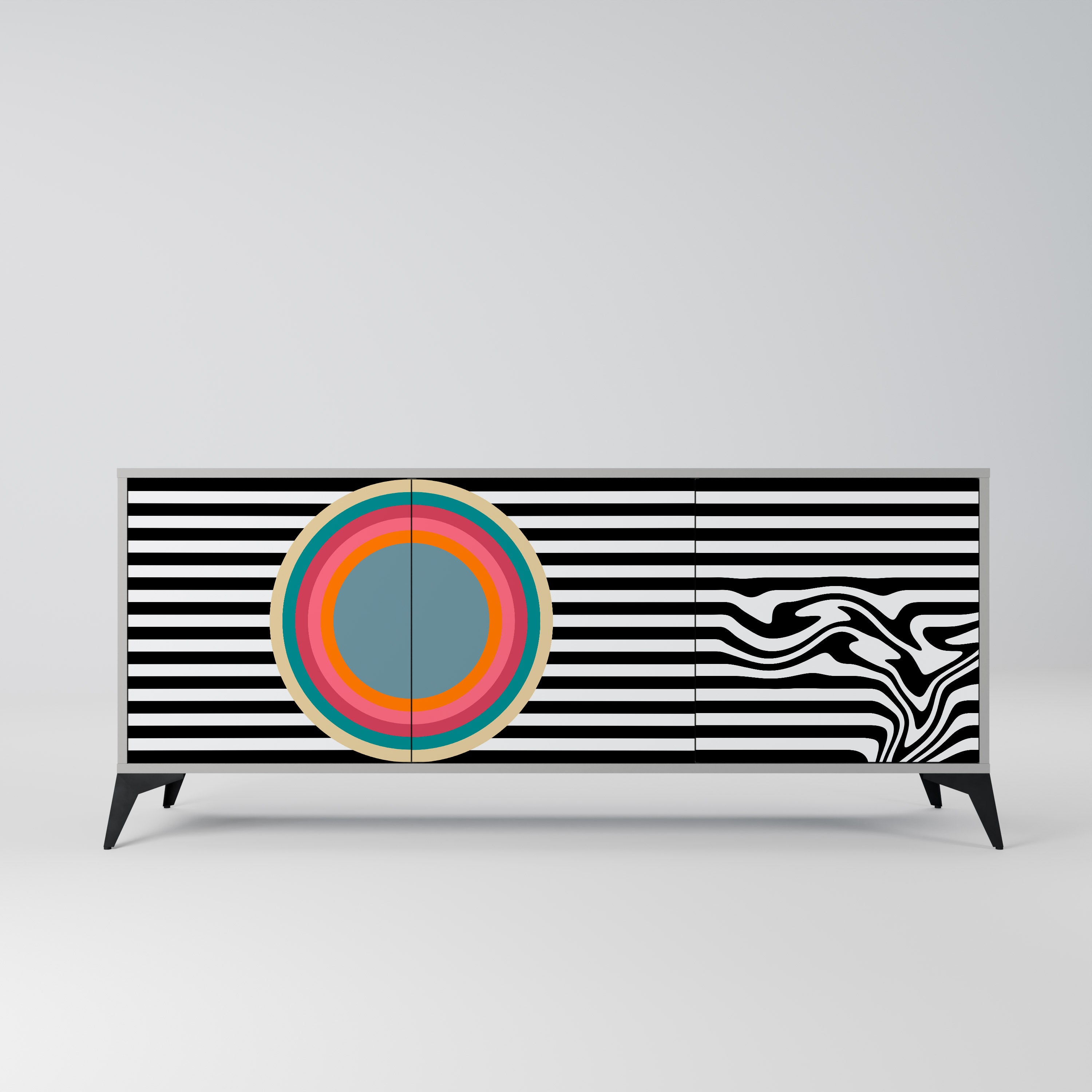 SPECTRA SHOWCASE 3-Door Sideboard in Grey Finish