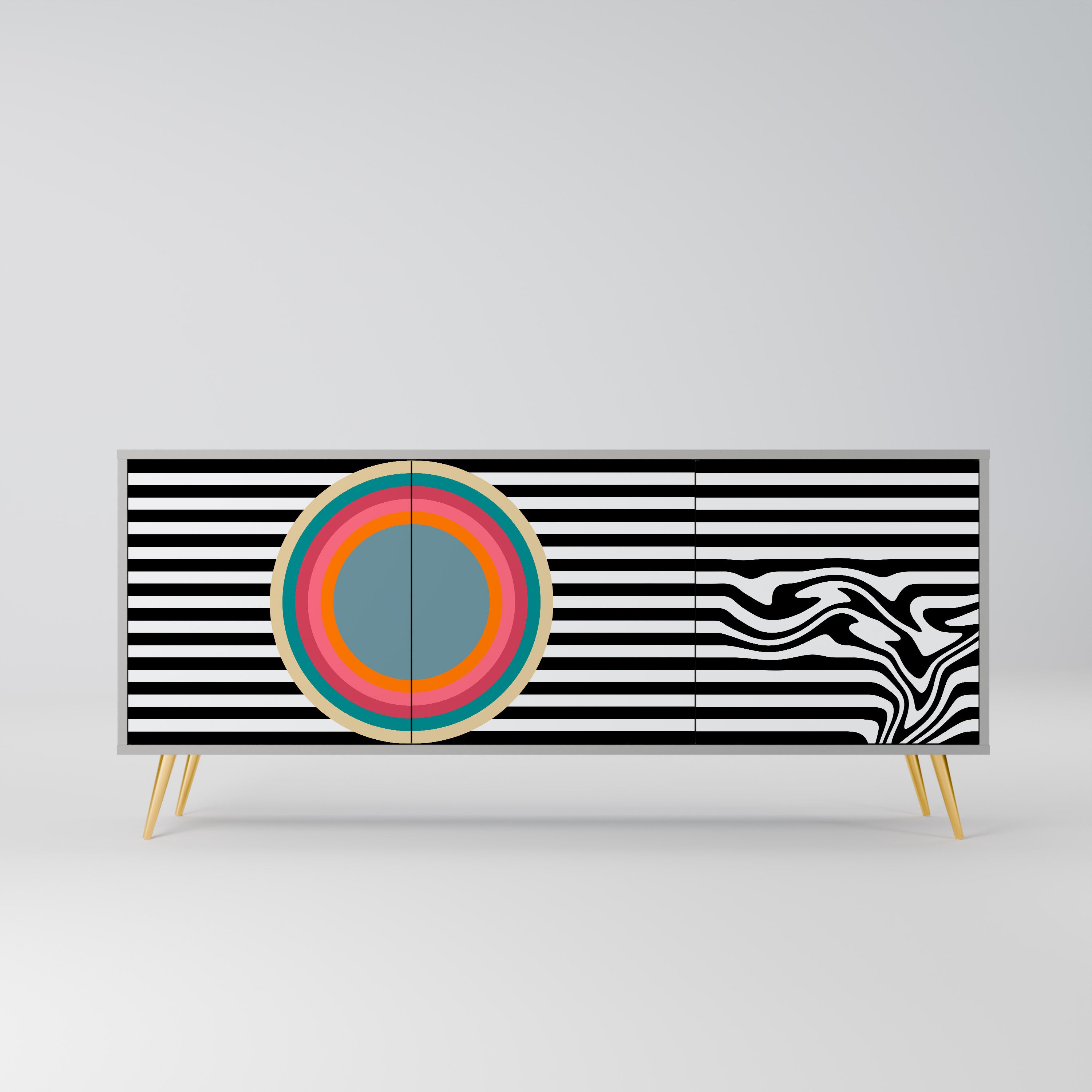 SPECTRA SHOWCASE 3-Door Sideboard in Grey Finish