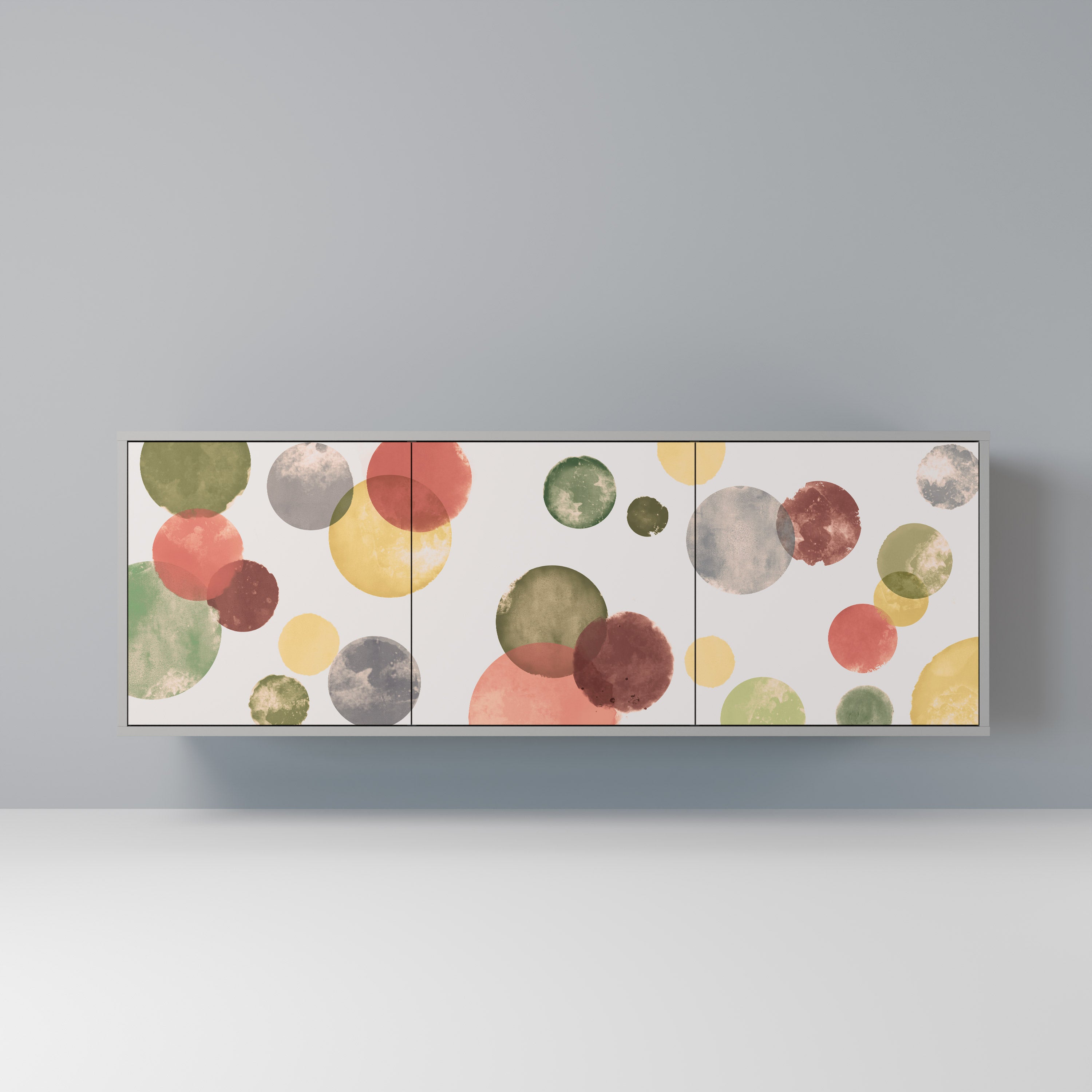 FLEETING HAPPINESS 3-Door Sideboard in Grey Finish