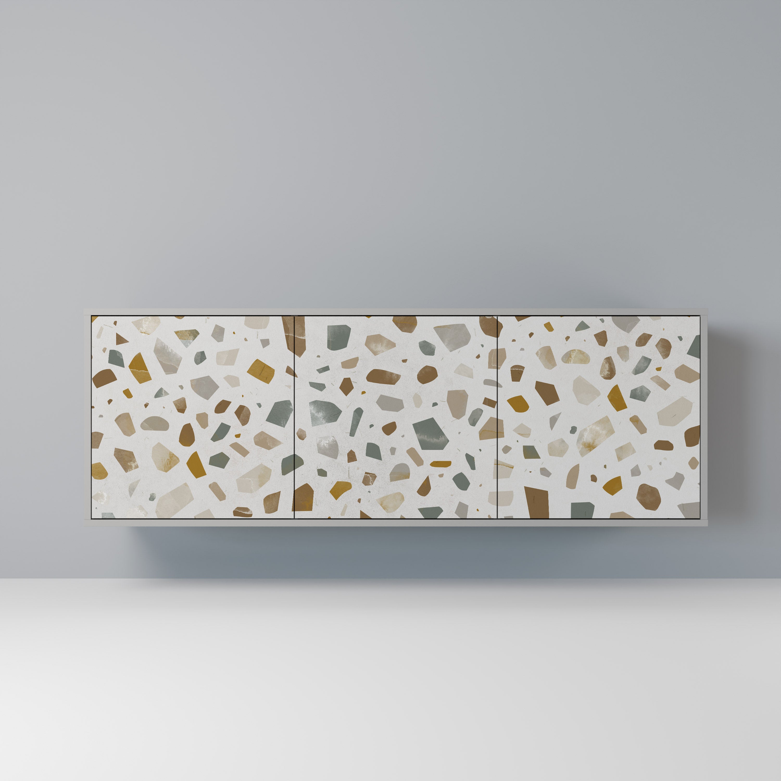 PIECES OF TOMORROW 3-Door Sideboard in Grey Finish