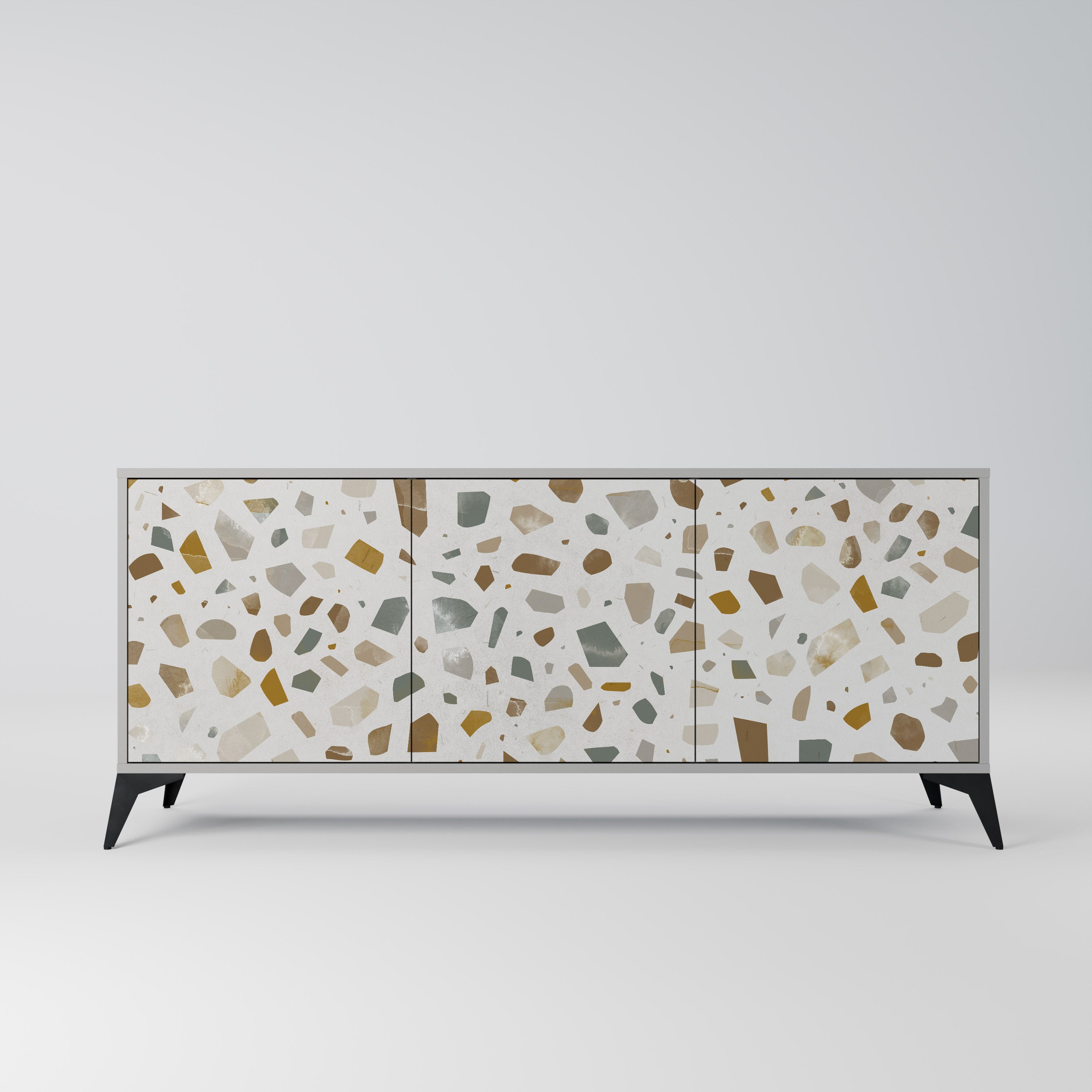 PIECES OF TOMORROW 3-Door Sideboard in Grey Finish