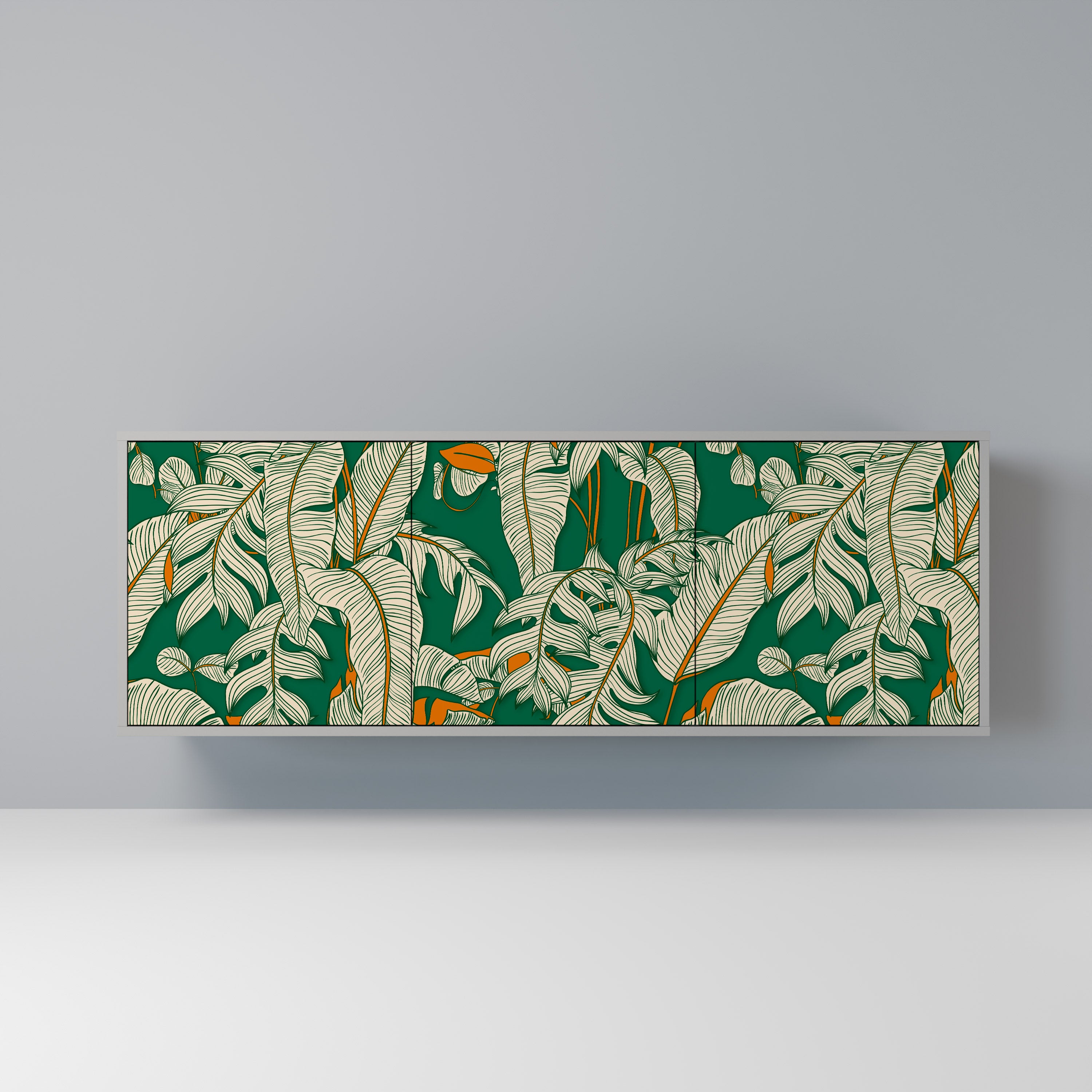 Aparador de 3 puertas VERDANT PLEASURES en acabado gris