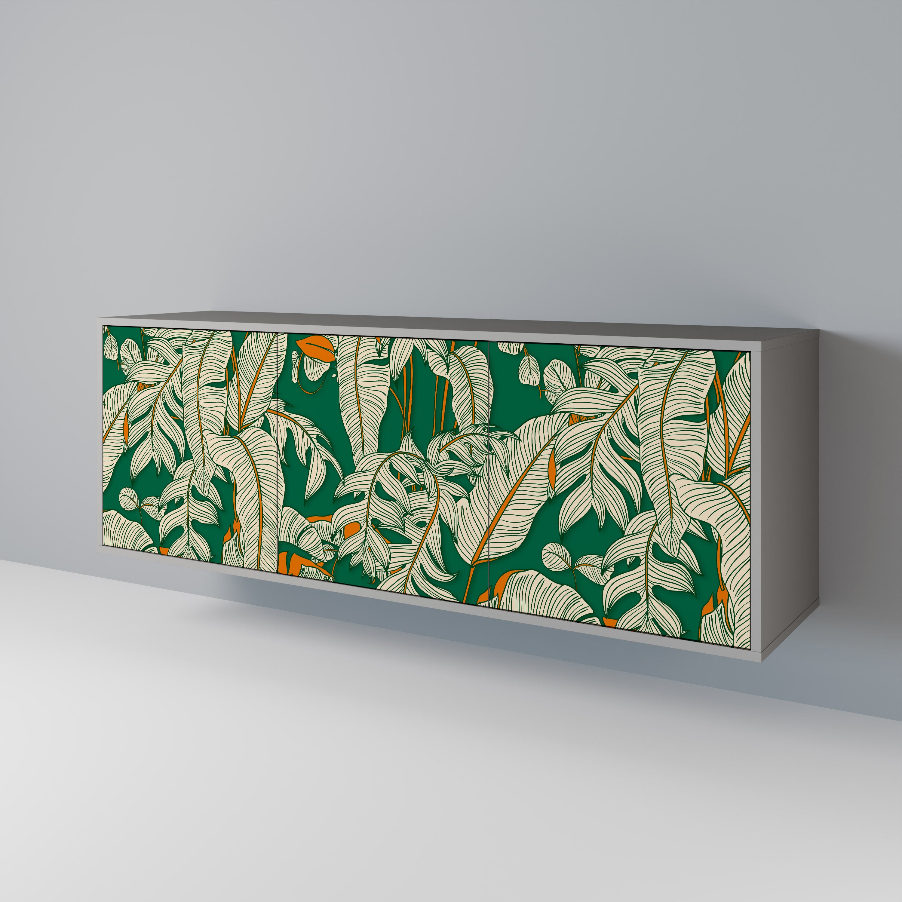 Aparador de 3 puertas VERDANT PLEASURES en acabado gris