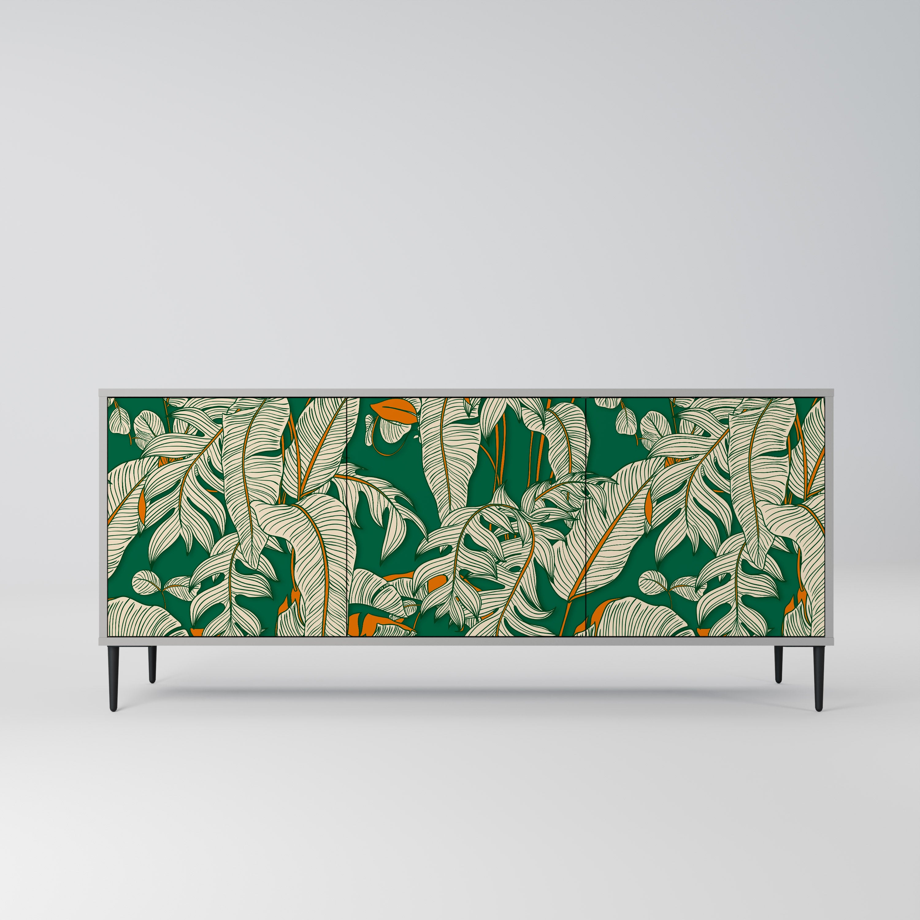 Aparador de 3 puertas VERDANT PLEASURES en acabado gris