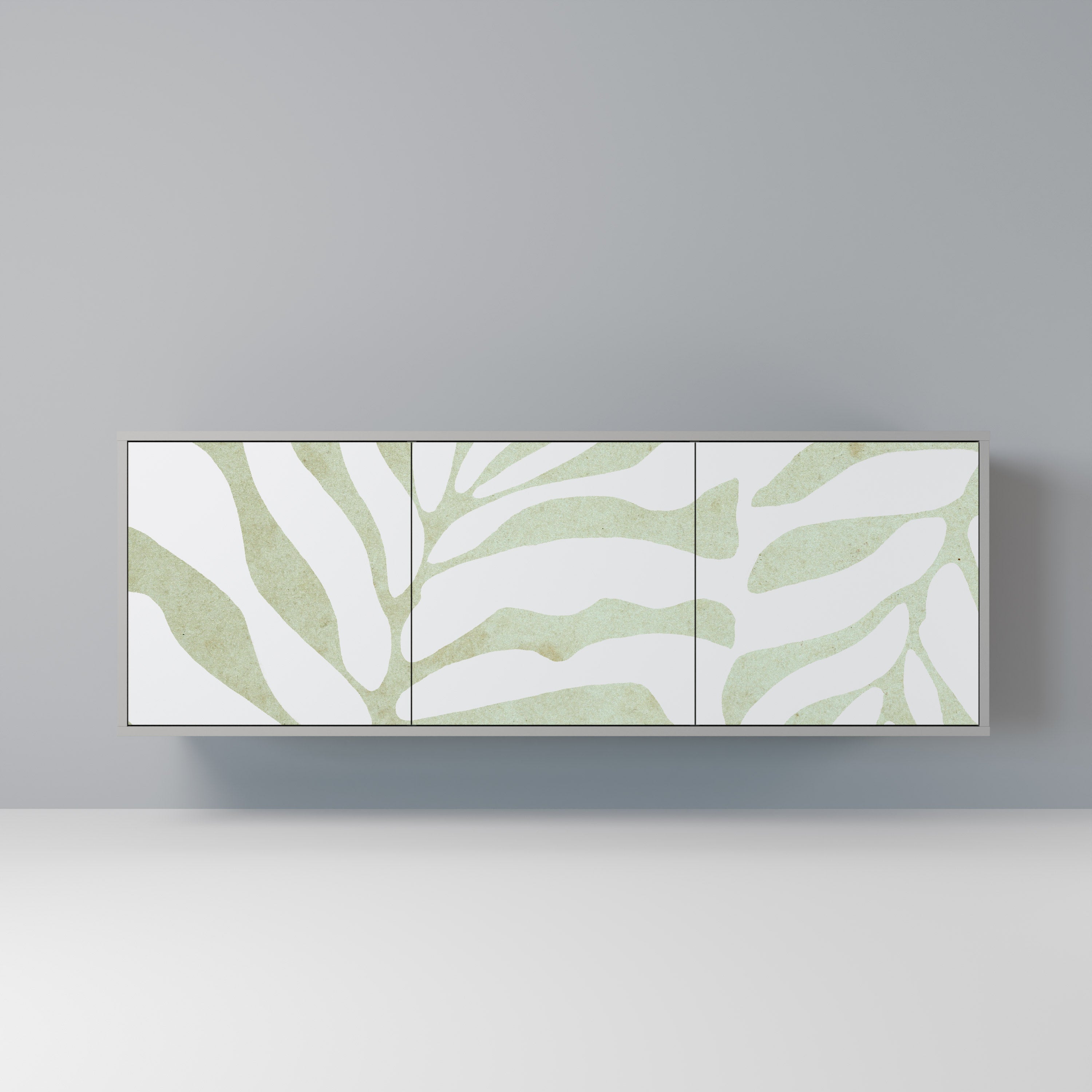 Aparador de 3 puertas BOTANICAL SPARK en acabado gris