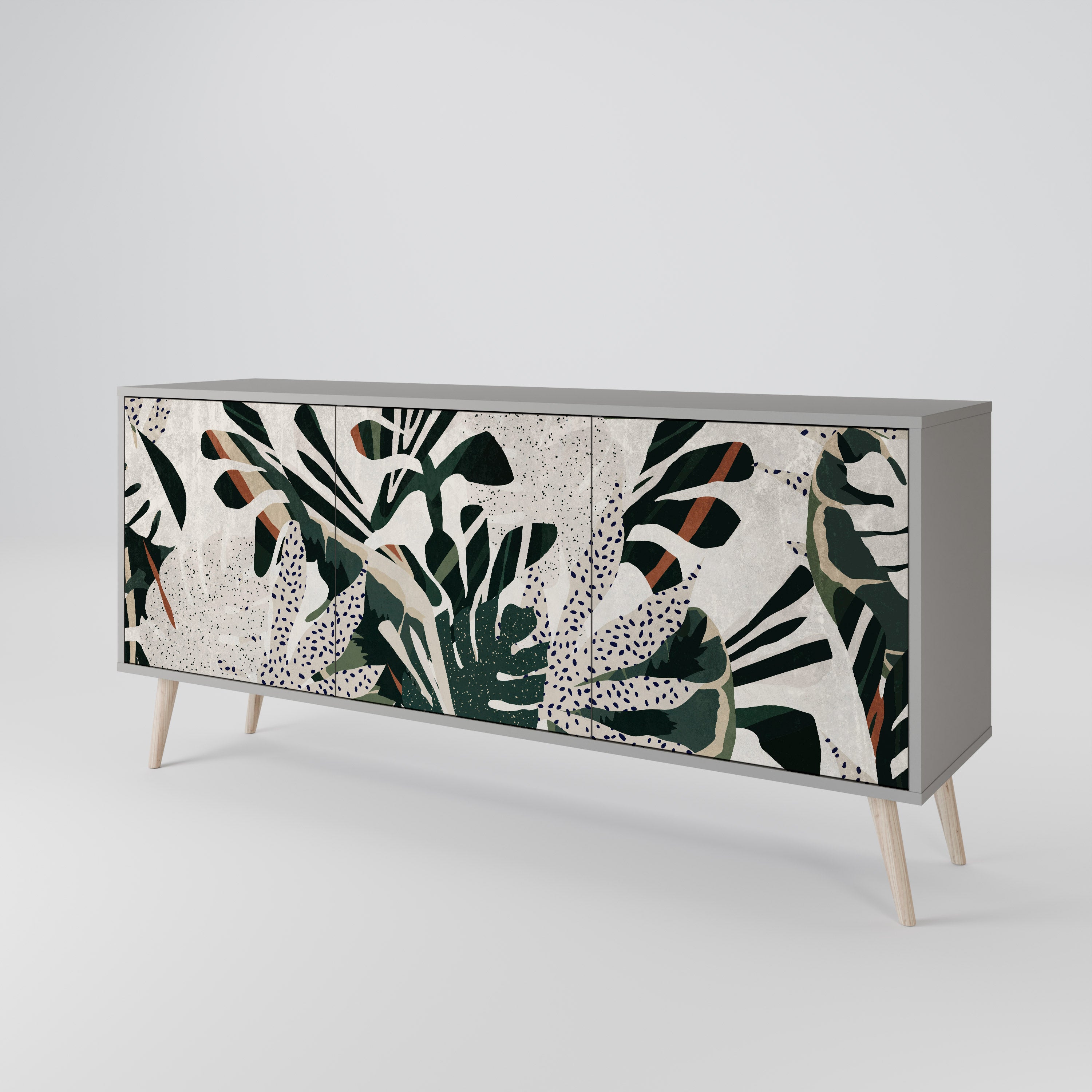 Aparador VERDURE FORMATION de 3 puertas en acabado gris