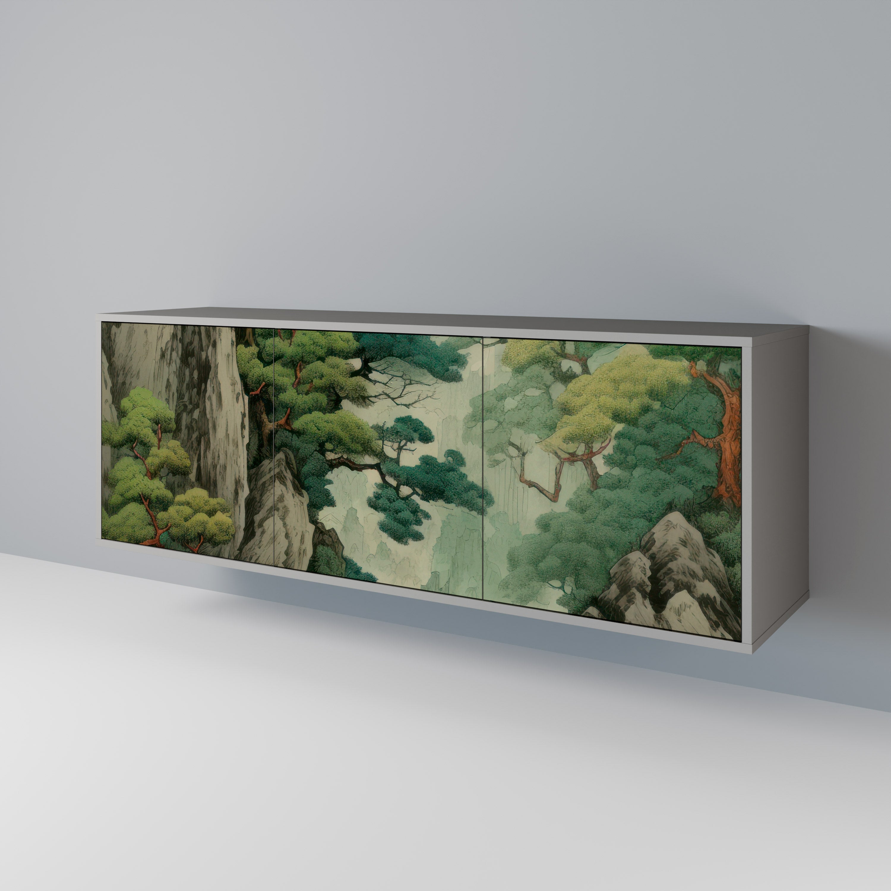 Aparador VERDURE ABYSS de 3 puertas en acabado gris