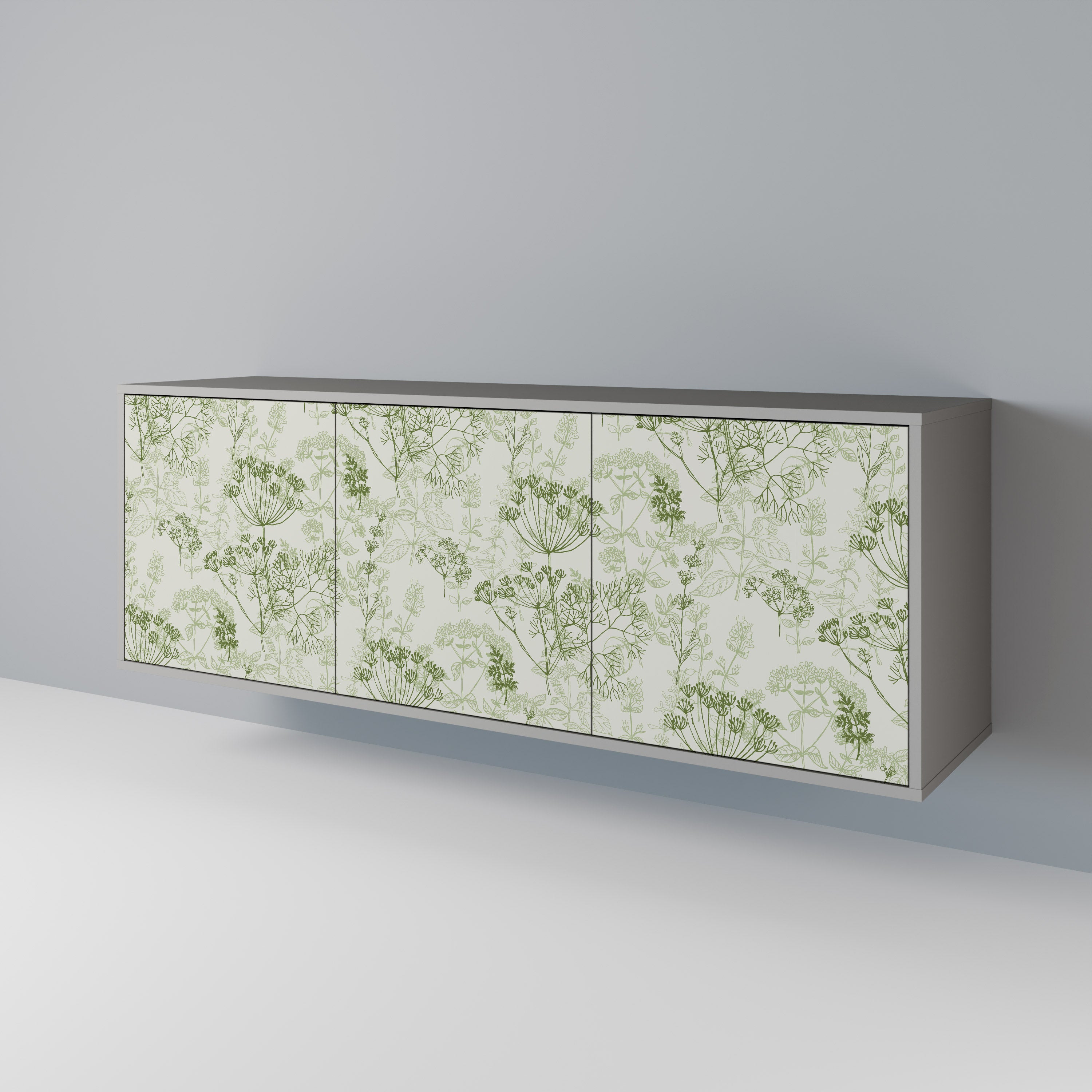 Aparador FENNEL BALDACHIN de 3 puertas en acabado gris