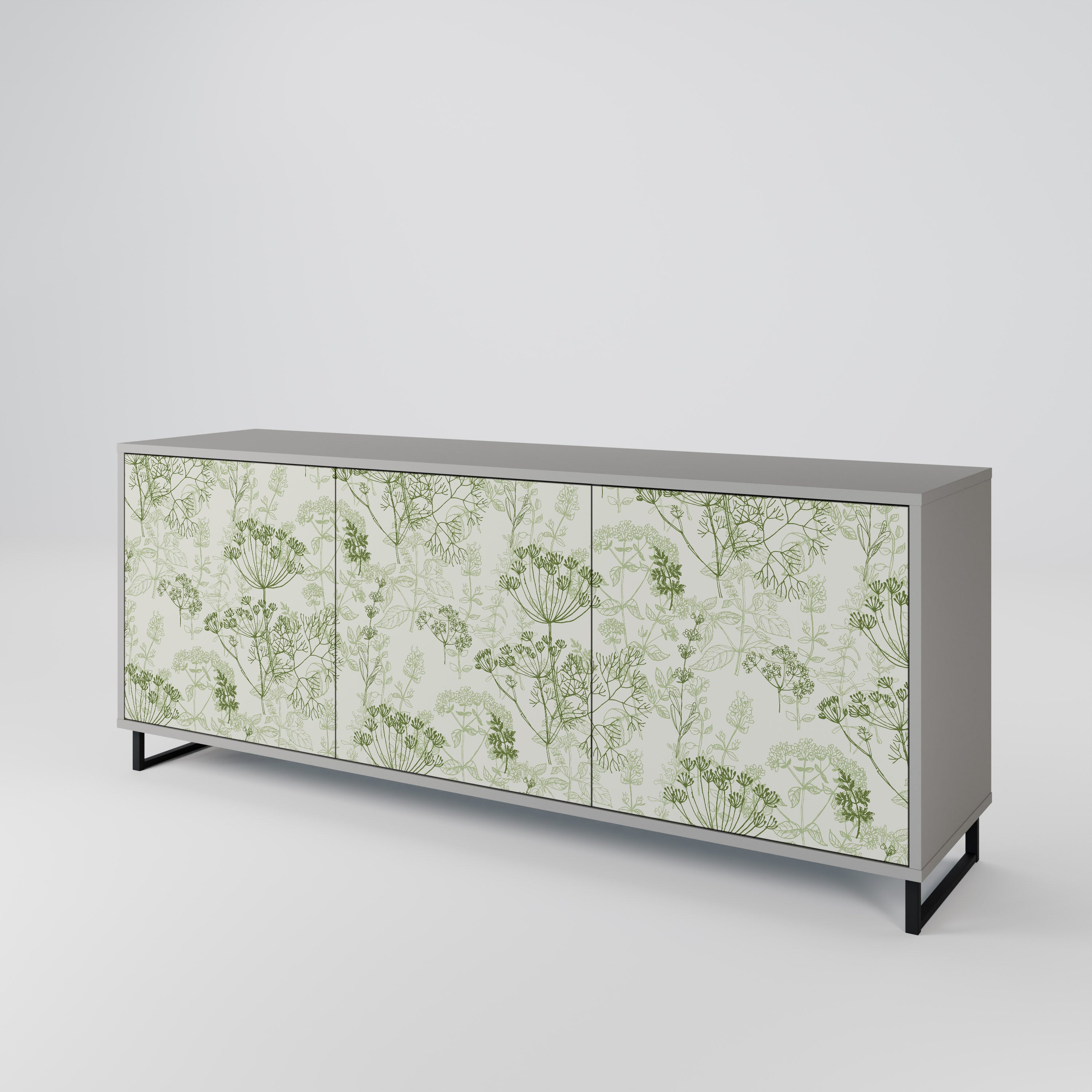 Aparador FENNEL BALDACHIN de 3 puertas en acabado gris