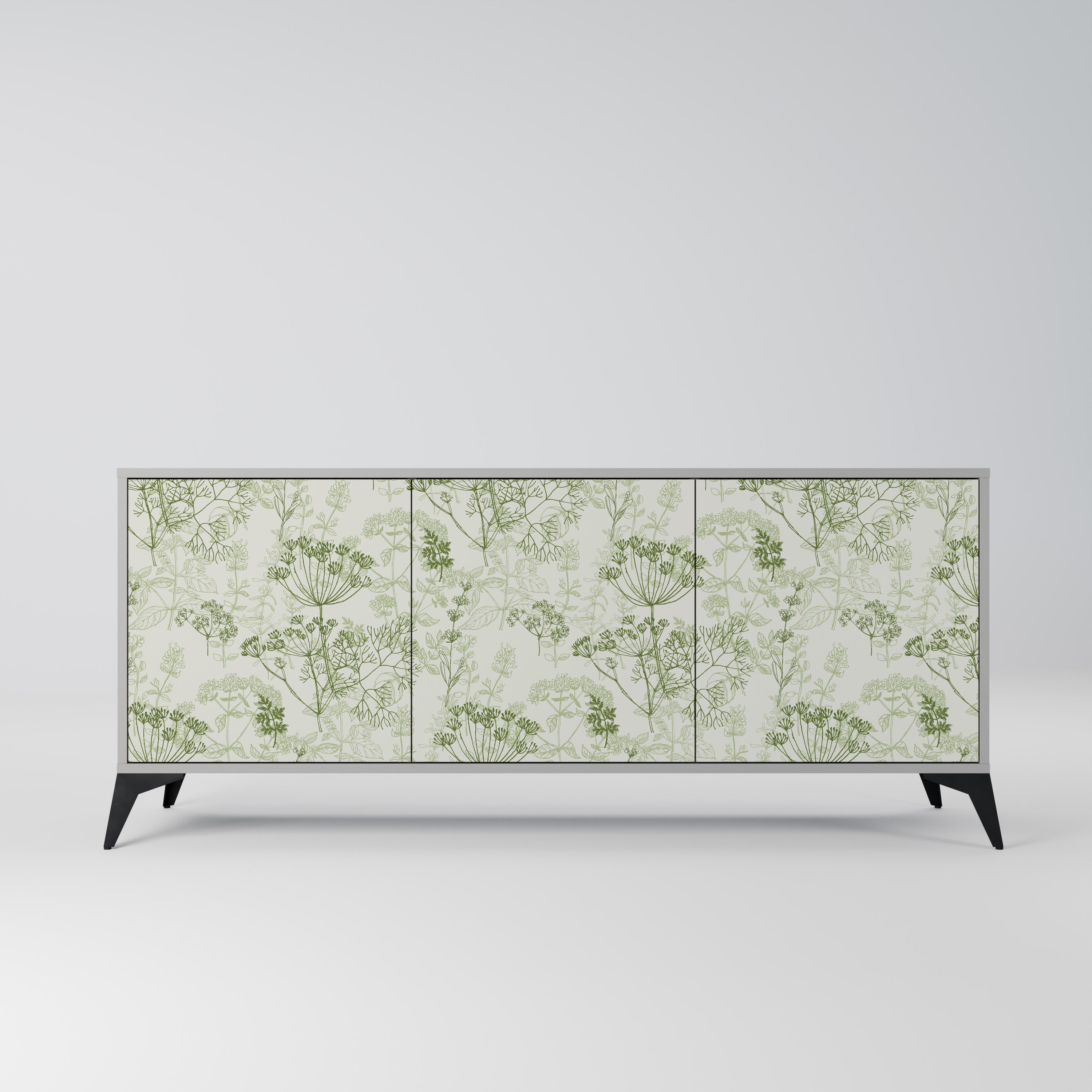 Aparador FENNEL BALDACHIN de 3 puertas en acabado gris