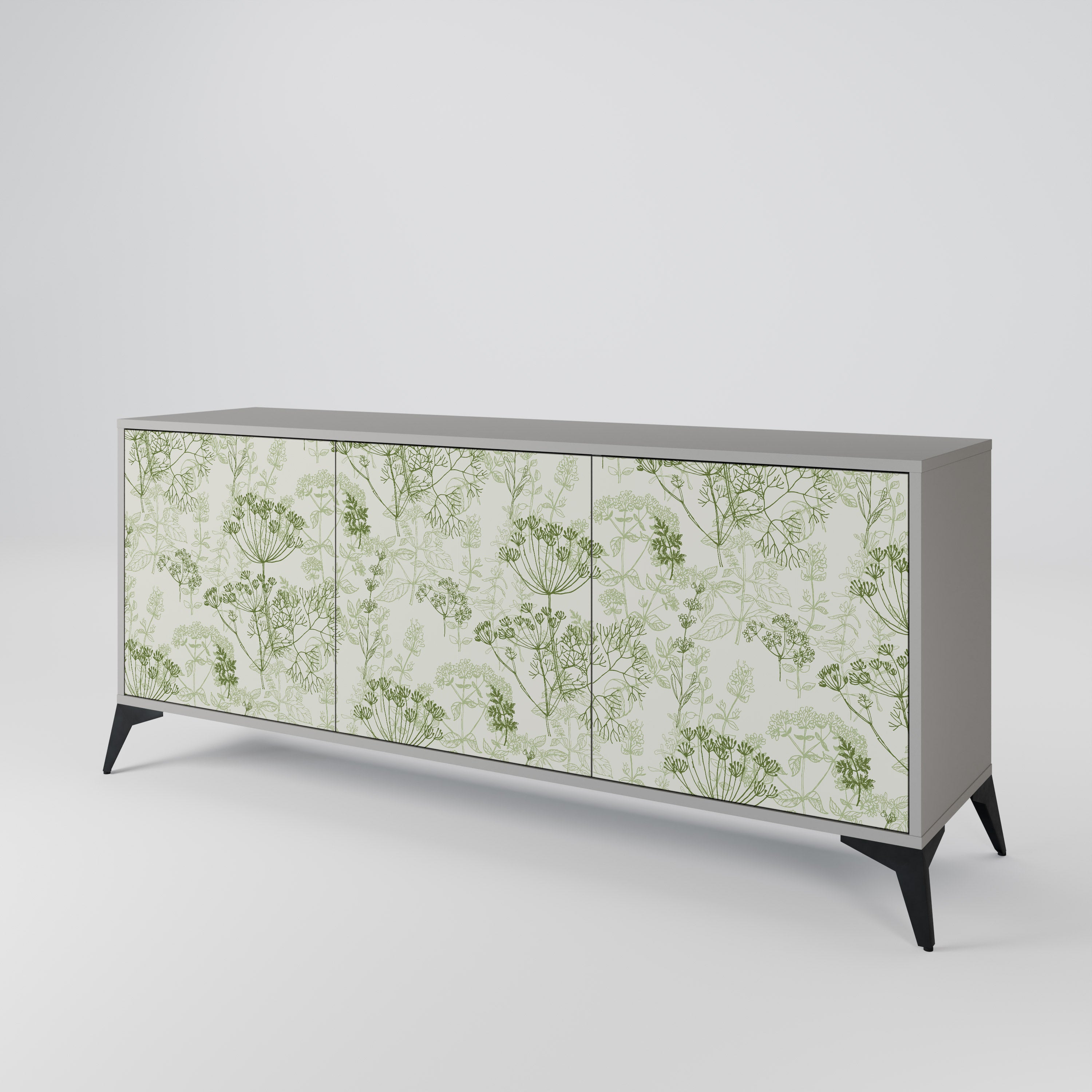 Aparador FENNEL BALDACHIN de 3 puertas en acabado gris