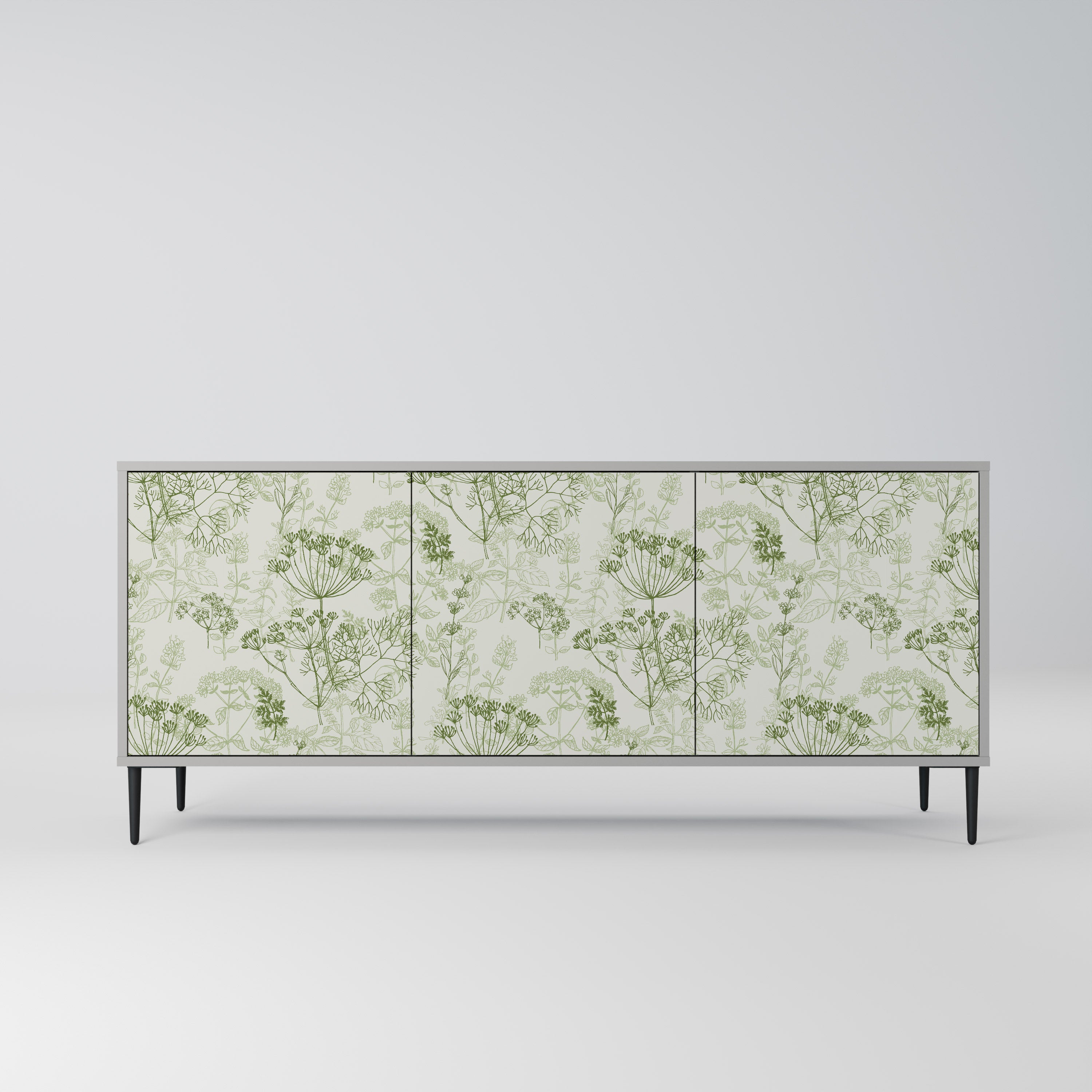 Aparador FENNEL BALDACHIN de 3 puertas en acabado gris