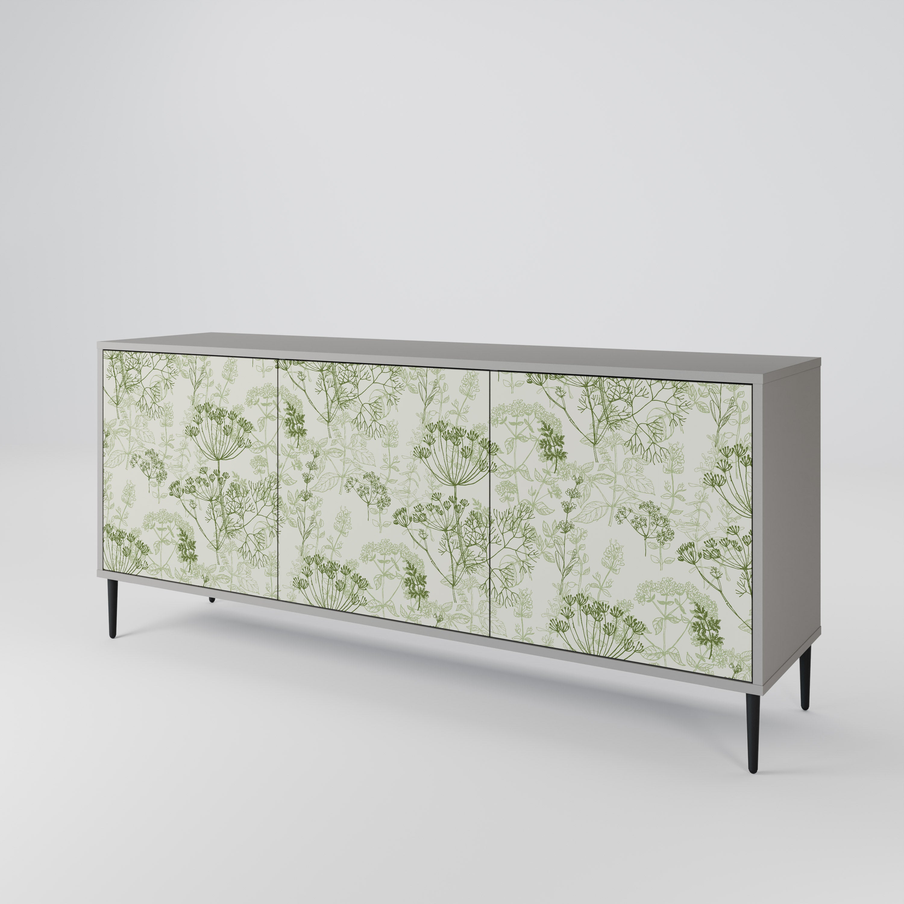 Aparador FENNEL BALDACHIN de 3 puertas en acabado gris