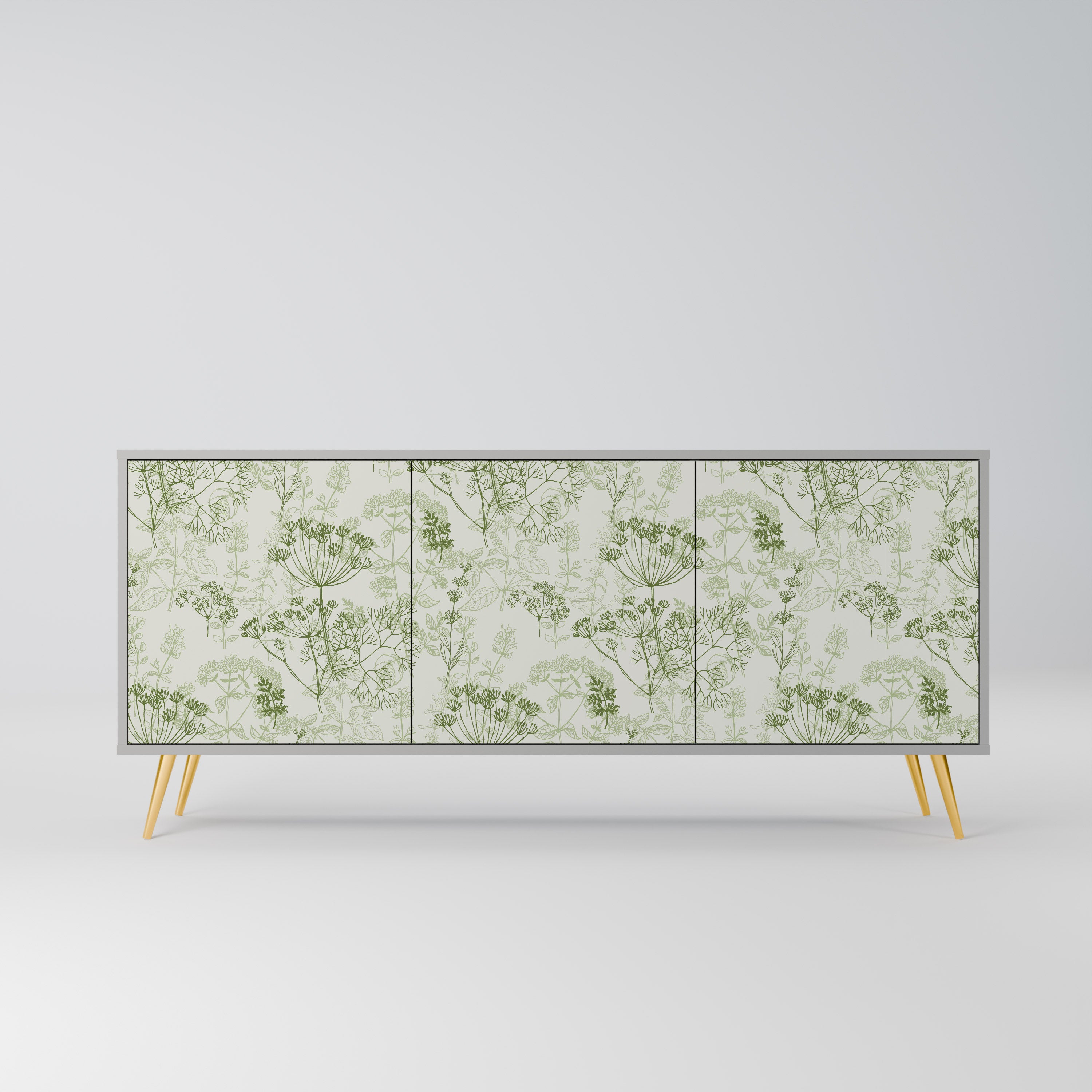Aparador FENNEL BALDACHIN de 3 puertas en acabado gris