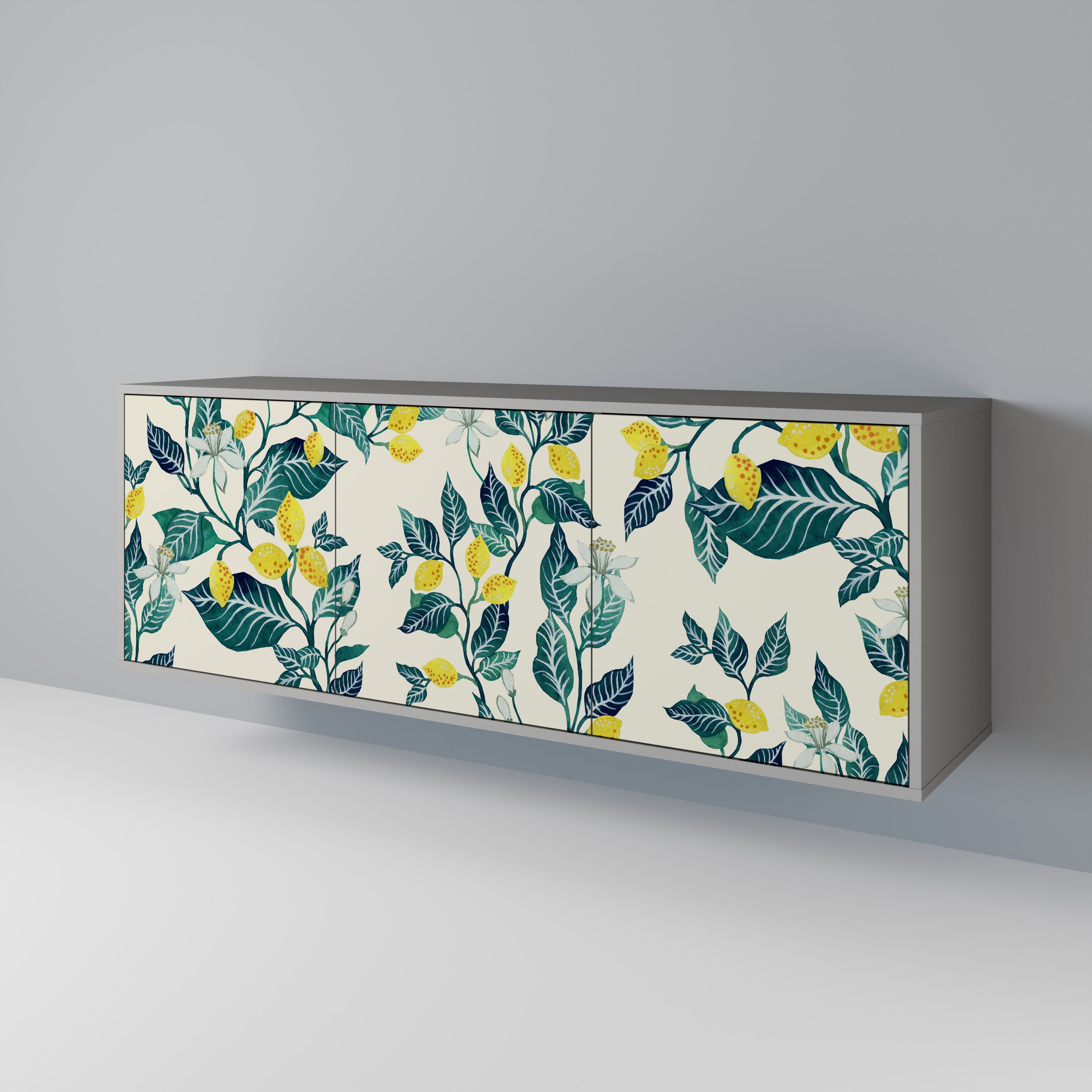 Aparador de 3 puertas LEMON TREE en acabado gris