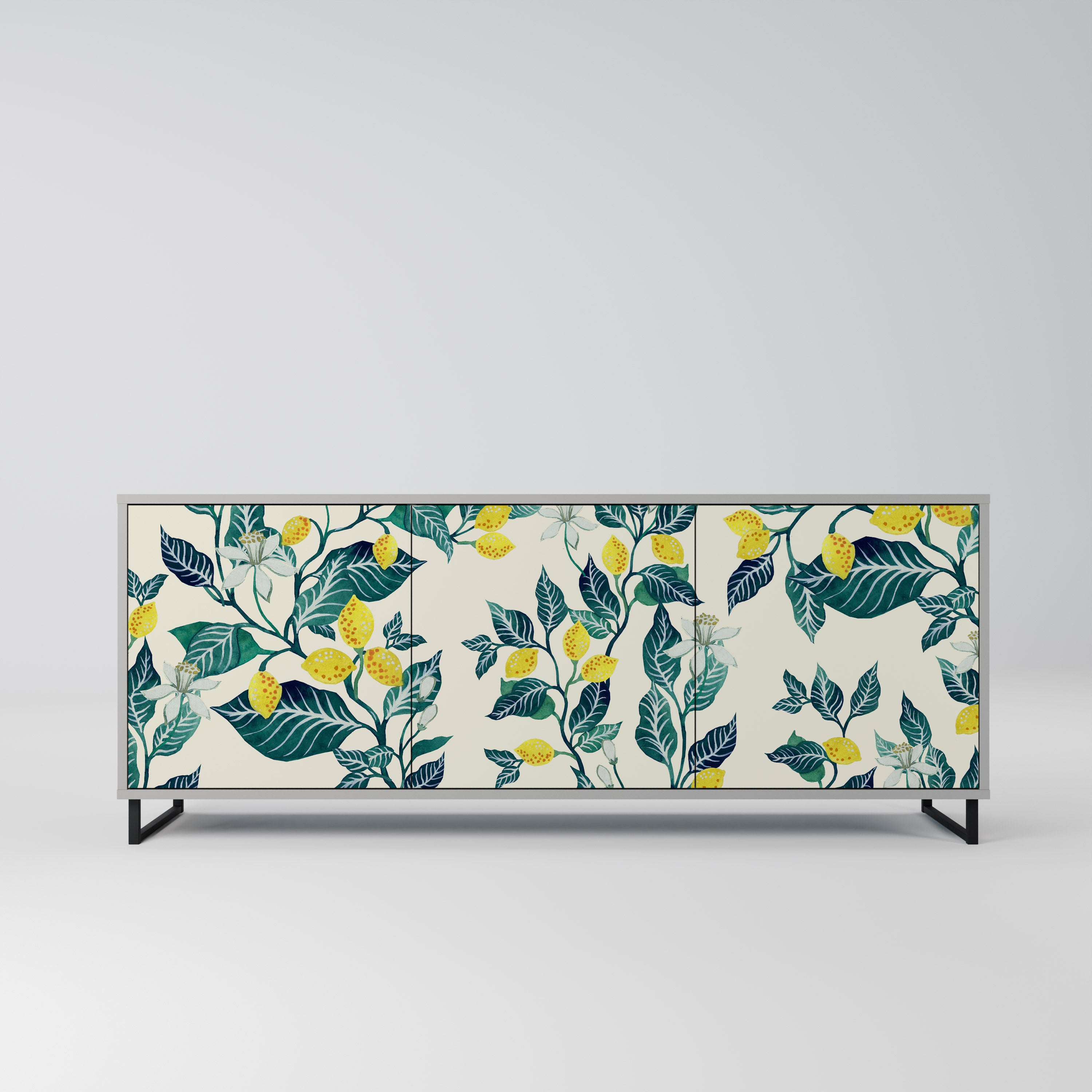 Aparador de 3 puertas LEMON TREE en acabado gris