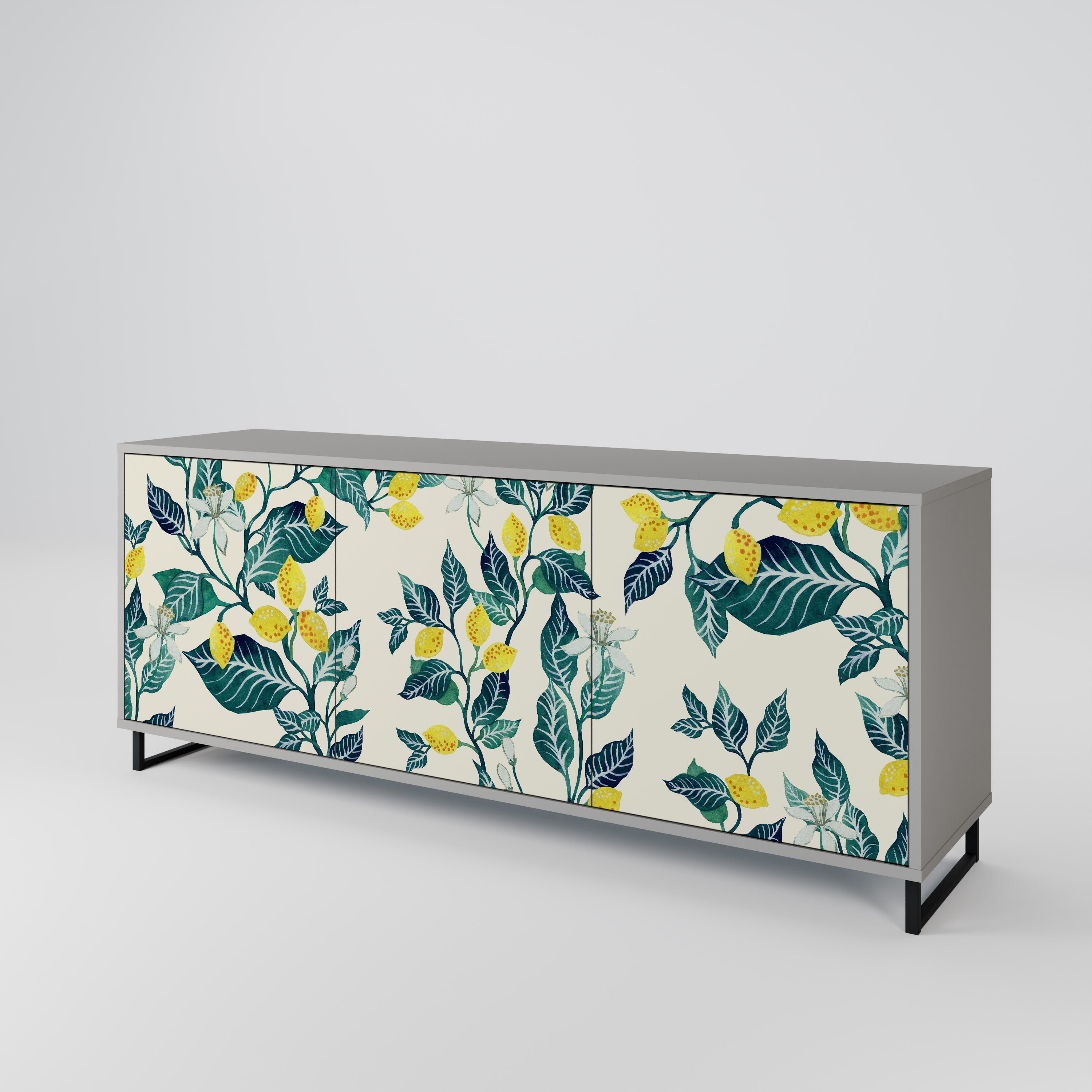 Aparador de 3 puertas LEMON TREE en acabado gris