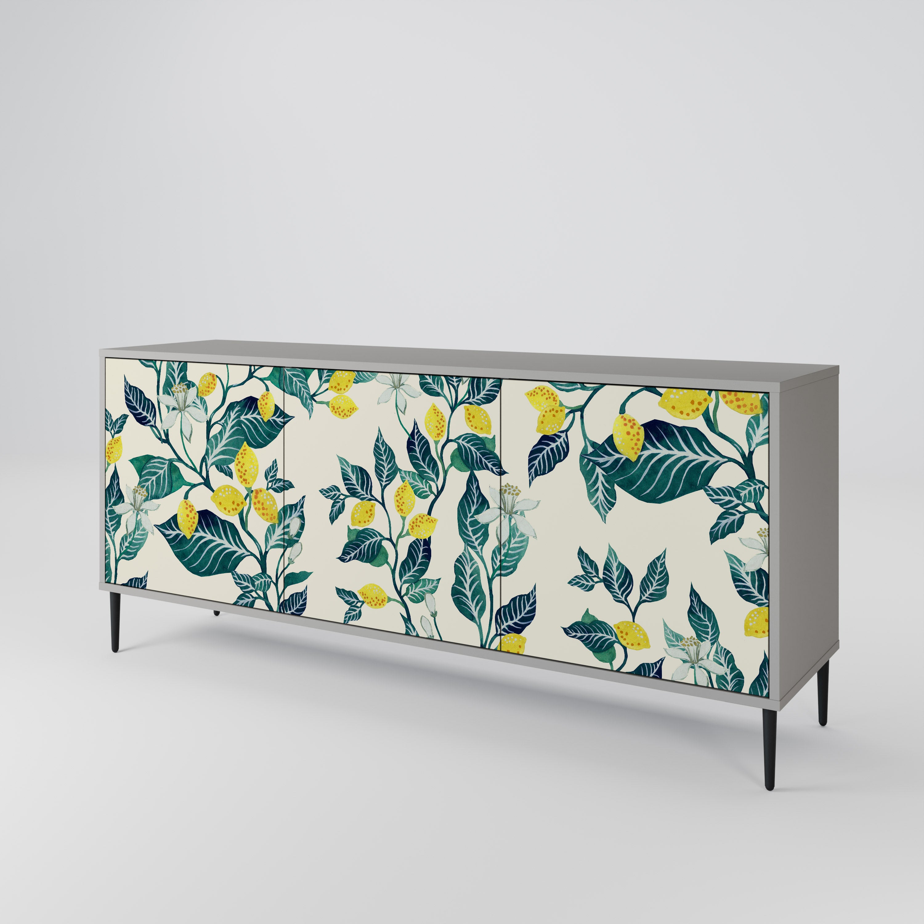 Aparador de 3 puertas LEMON TREE en acabado gris