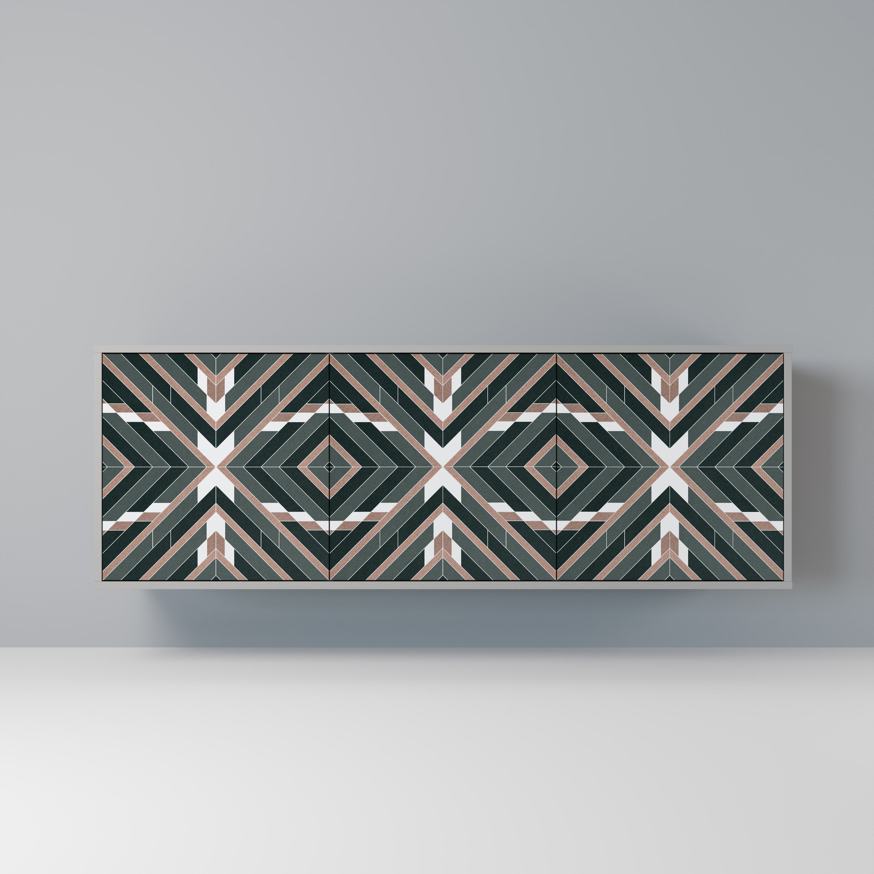 Aparador de 3 puertas DIMENSION DELIGHTS en acabado gris