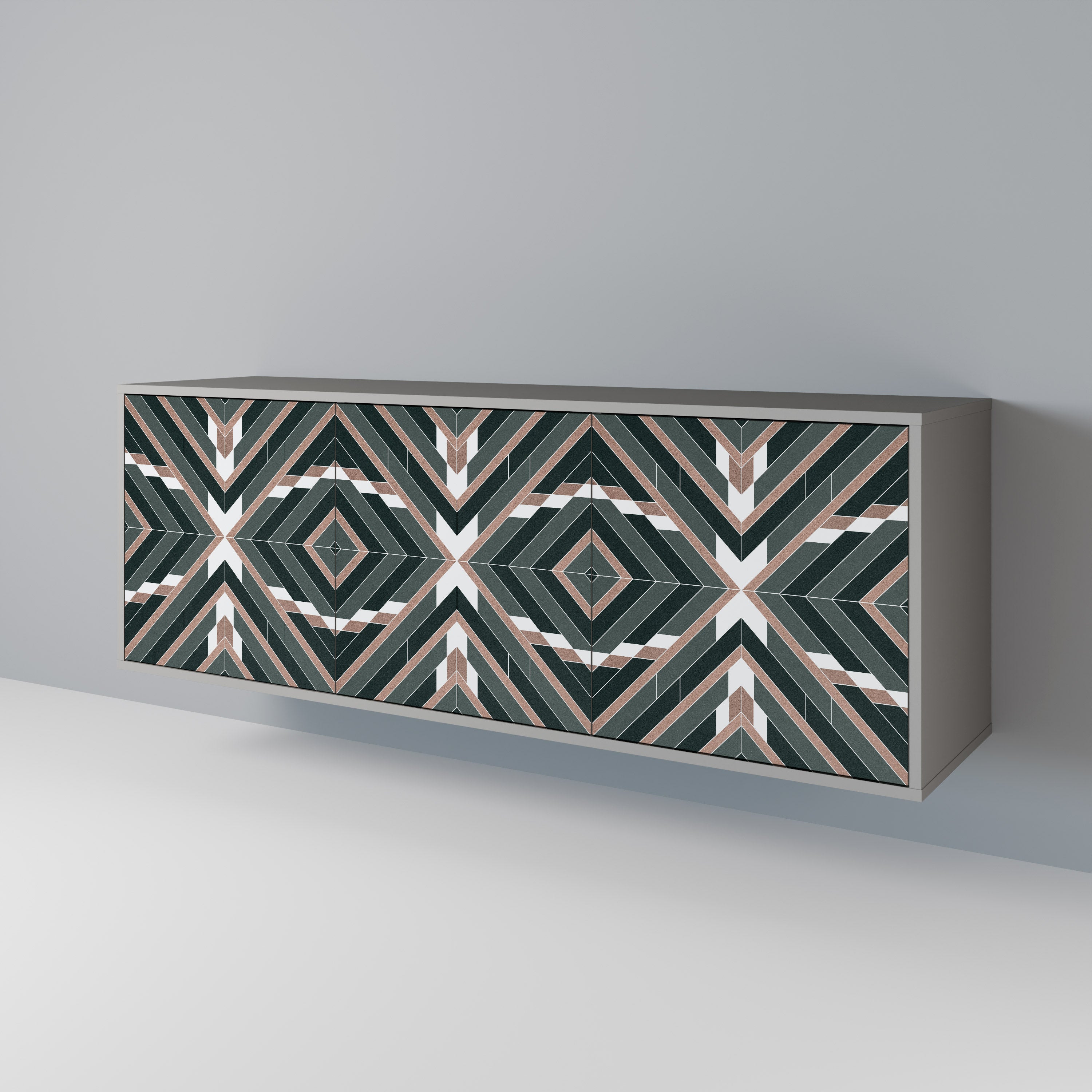 Aparador de 3 puertas DIMENSION DELIGHTS en acabado gris