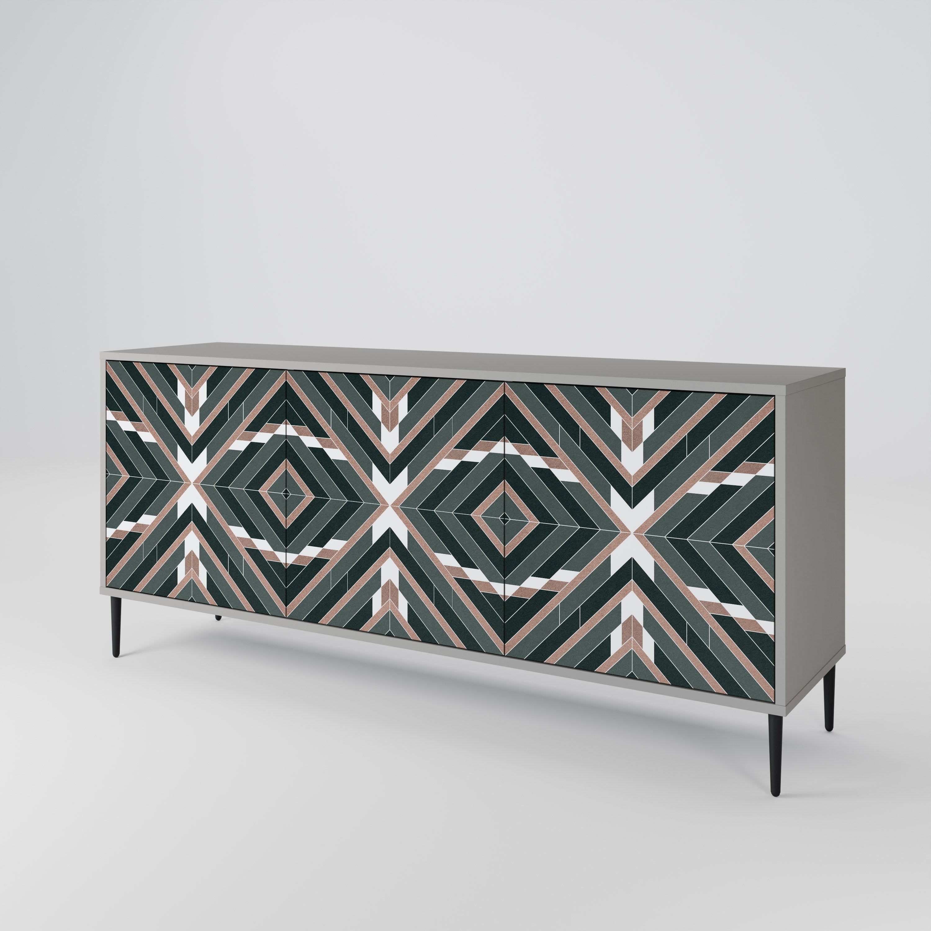 Aparador de 3 puertas DIMENSION DELIGHTS en acabado gris