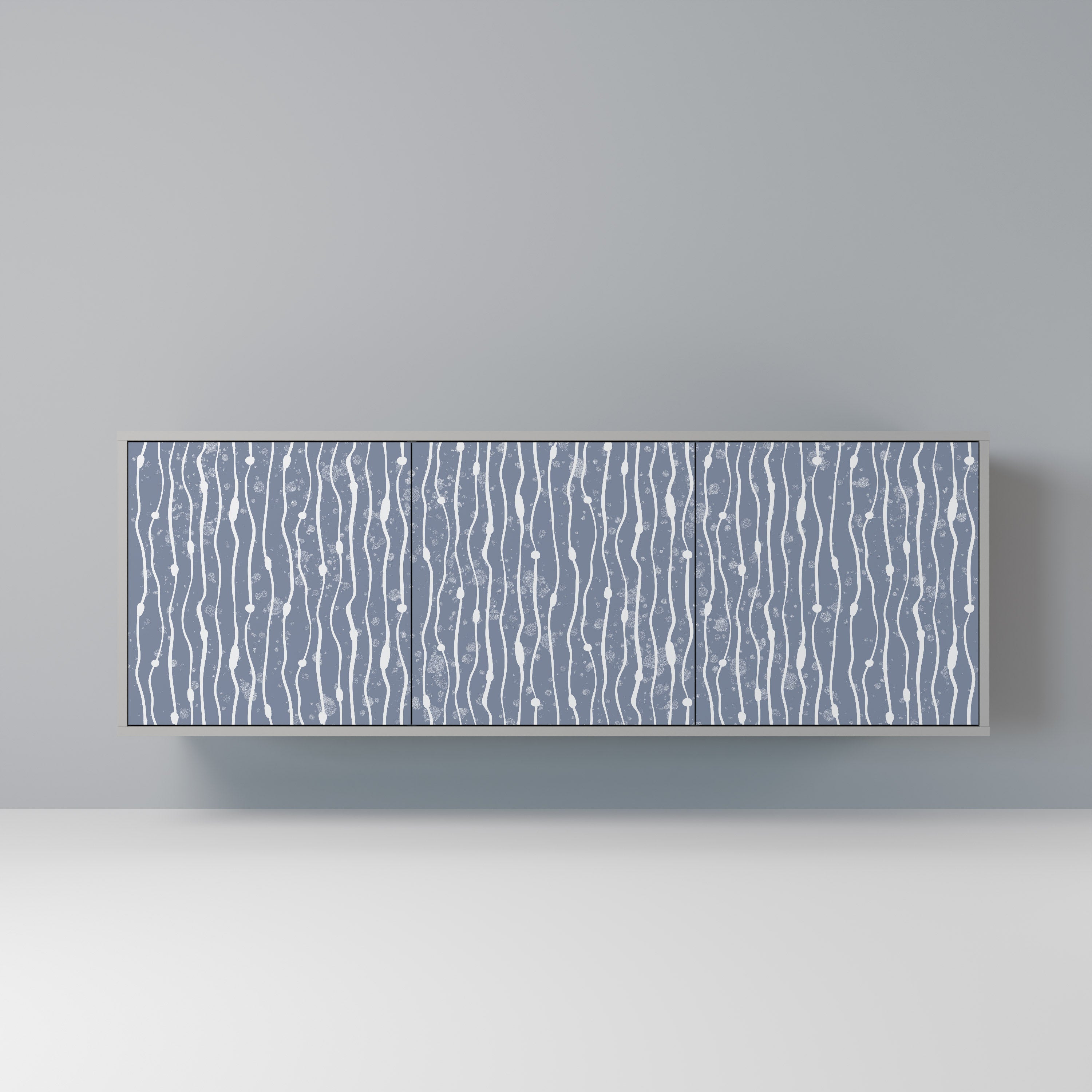Aparador de 3 puertas GRAPHITE RAIN en acabado gris