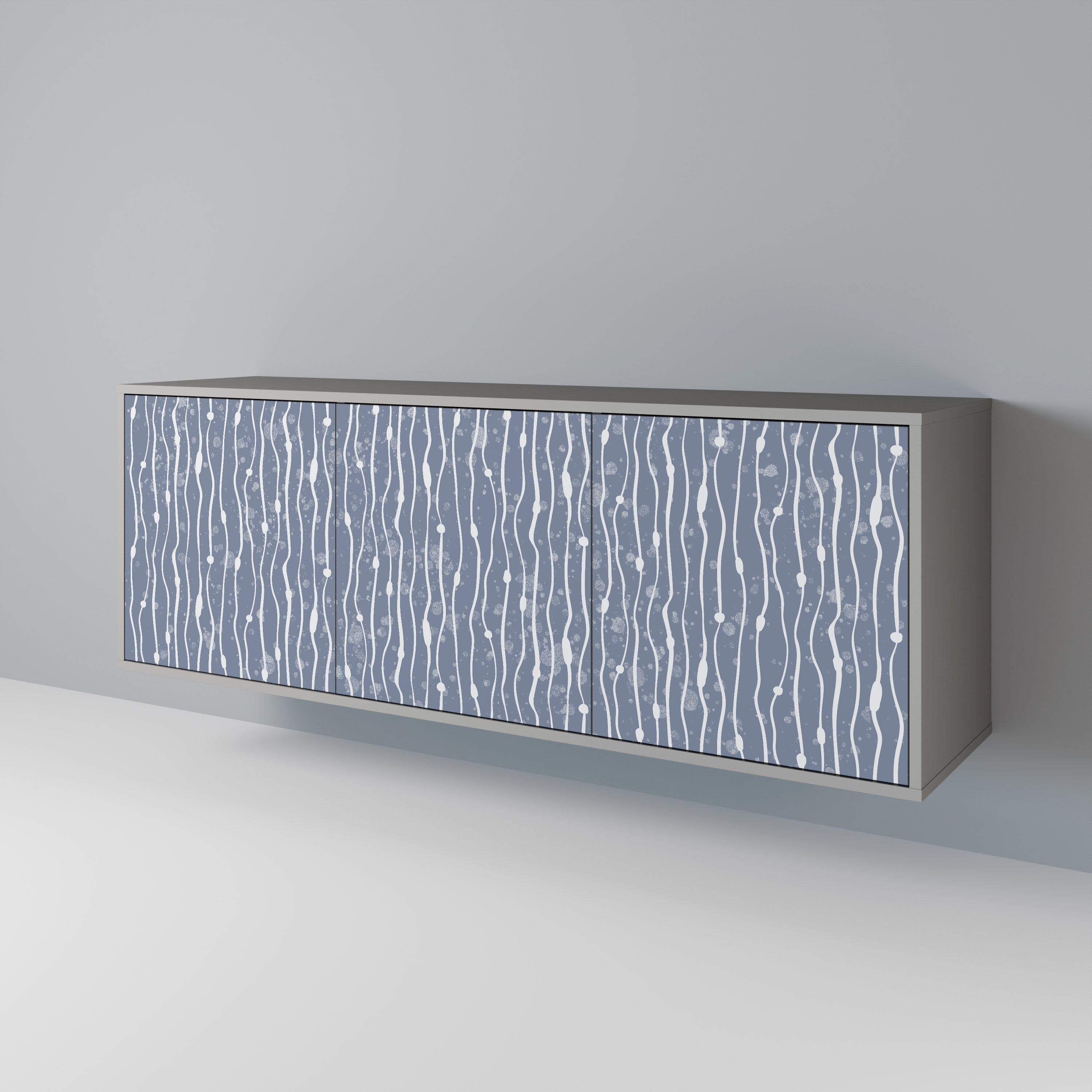 Aparador de 3 puertas GRAPHITE RAIN en acabado gris