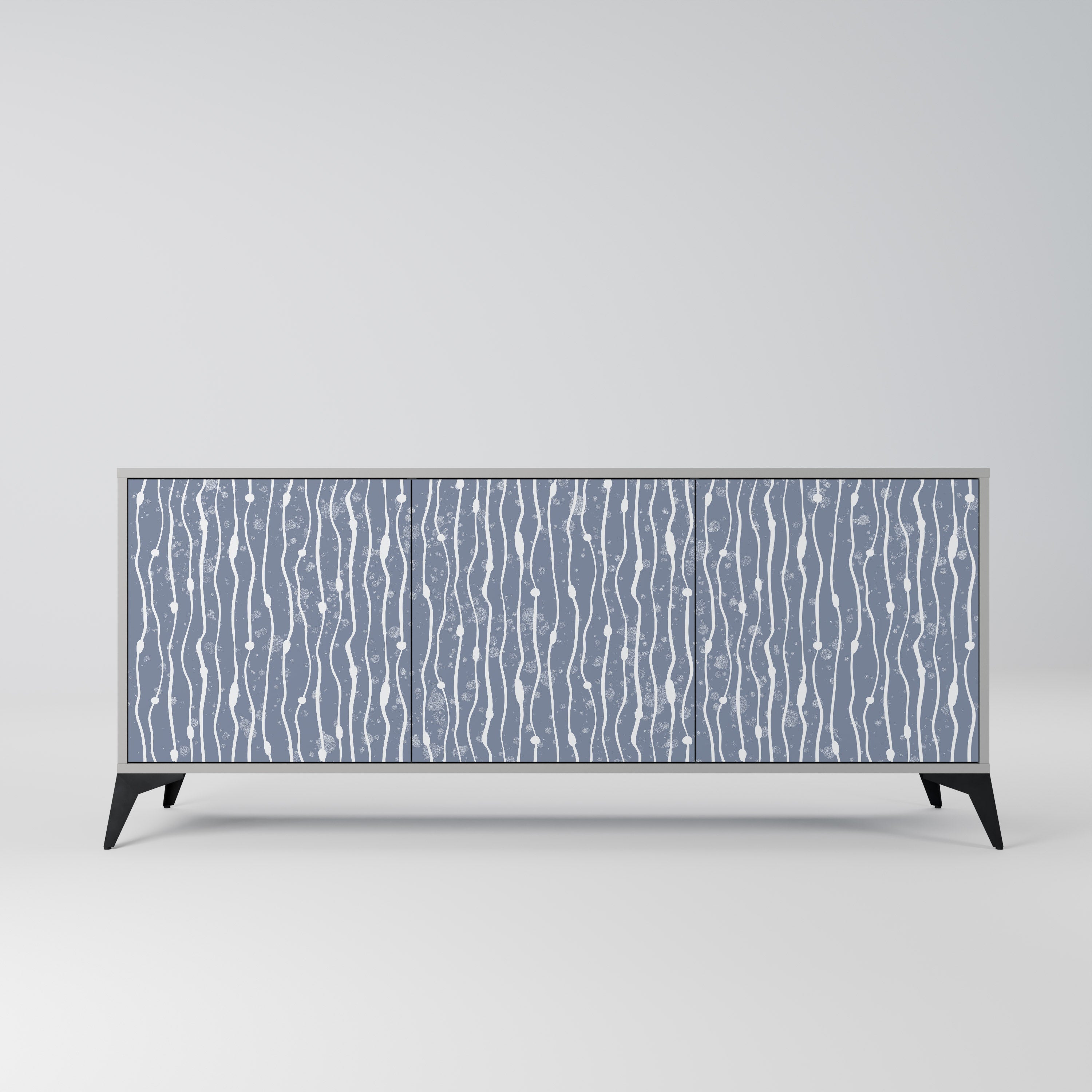 Aparador de 3 puertas GRAPHITE RAIN en acabado gris