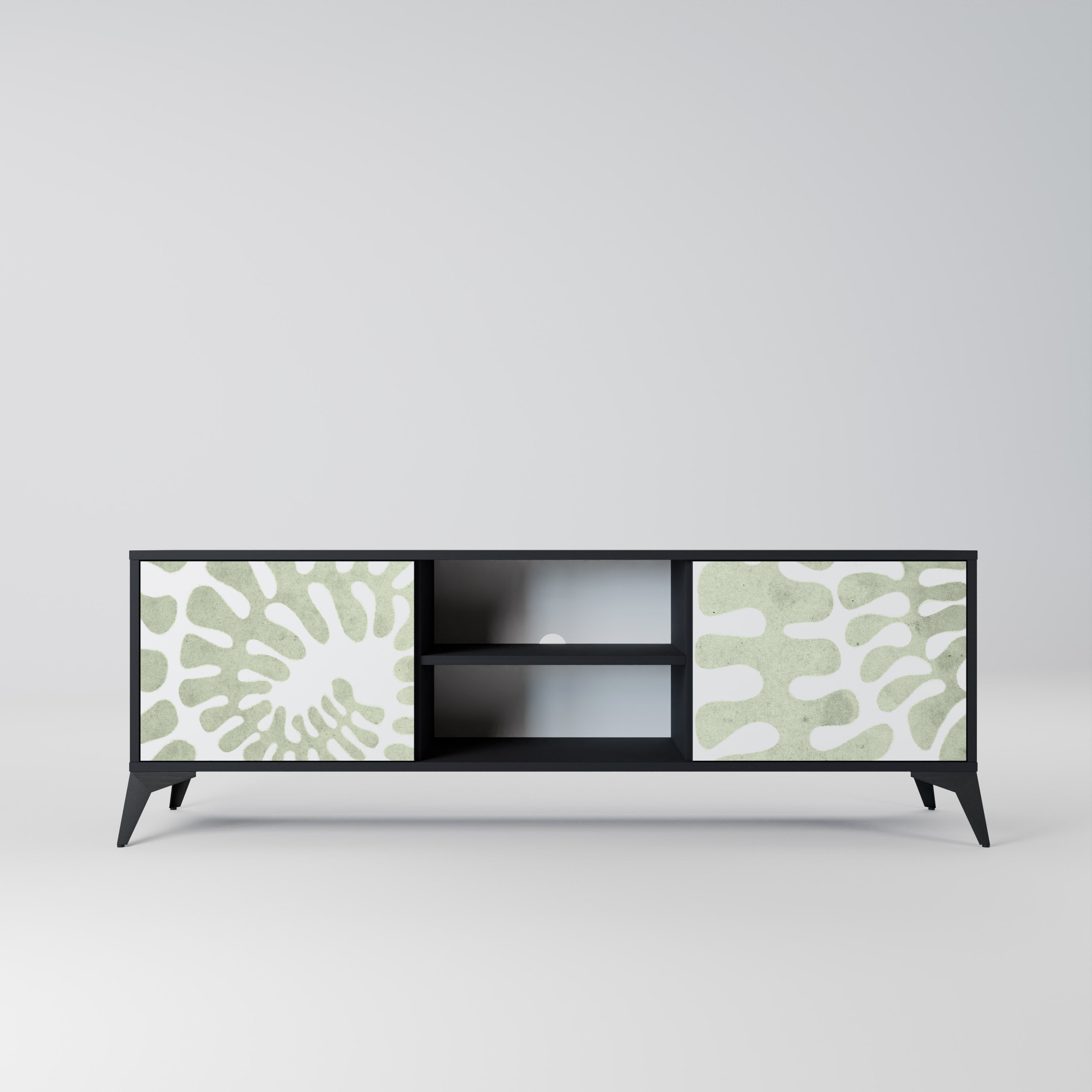 HELIX DANCE 2-Door TV Stand in Black Finish