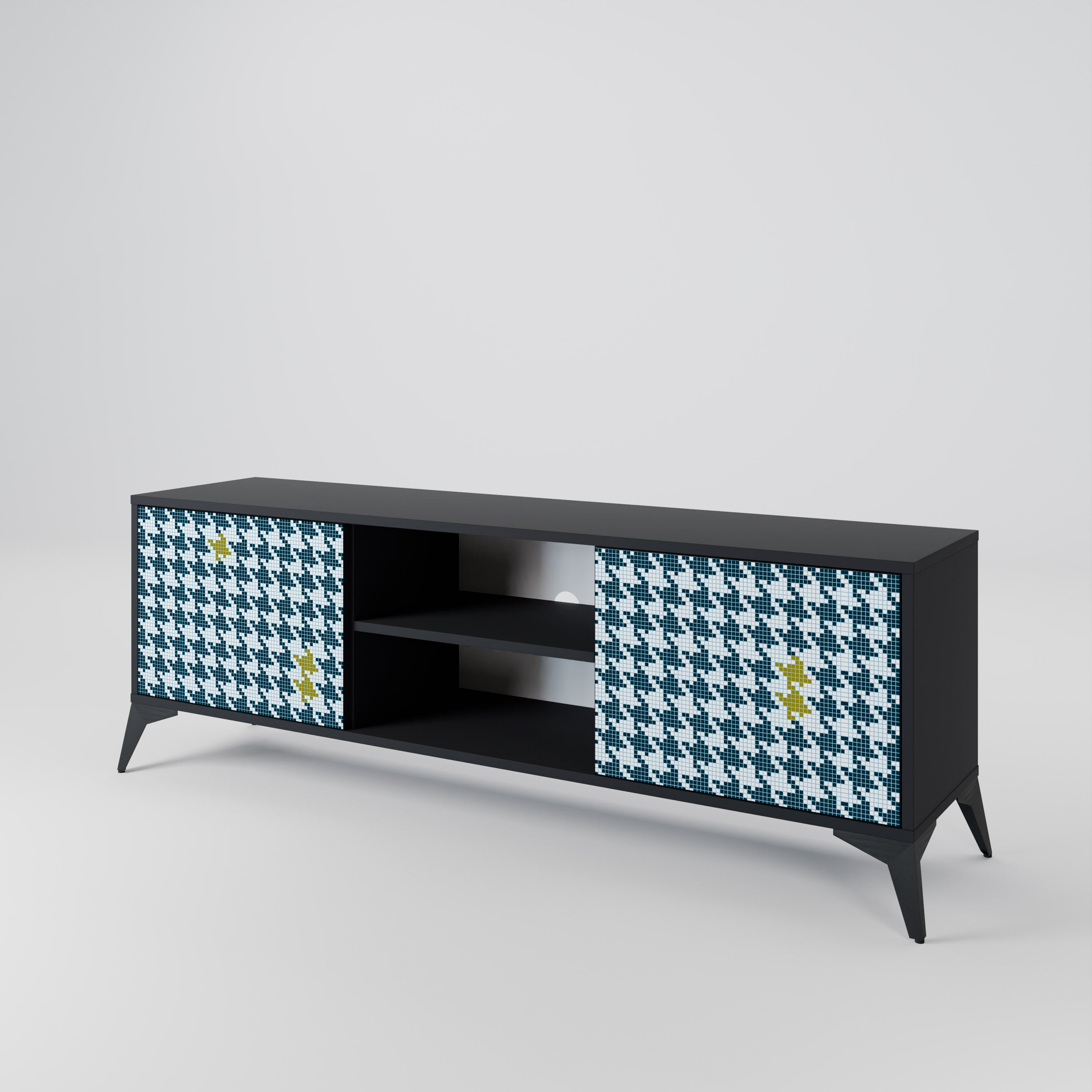 OUT OF CONTEXT 2-Door TV Stand in Black Finish
