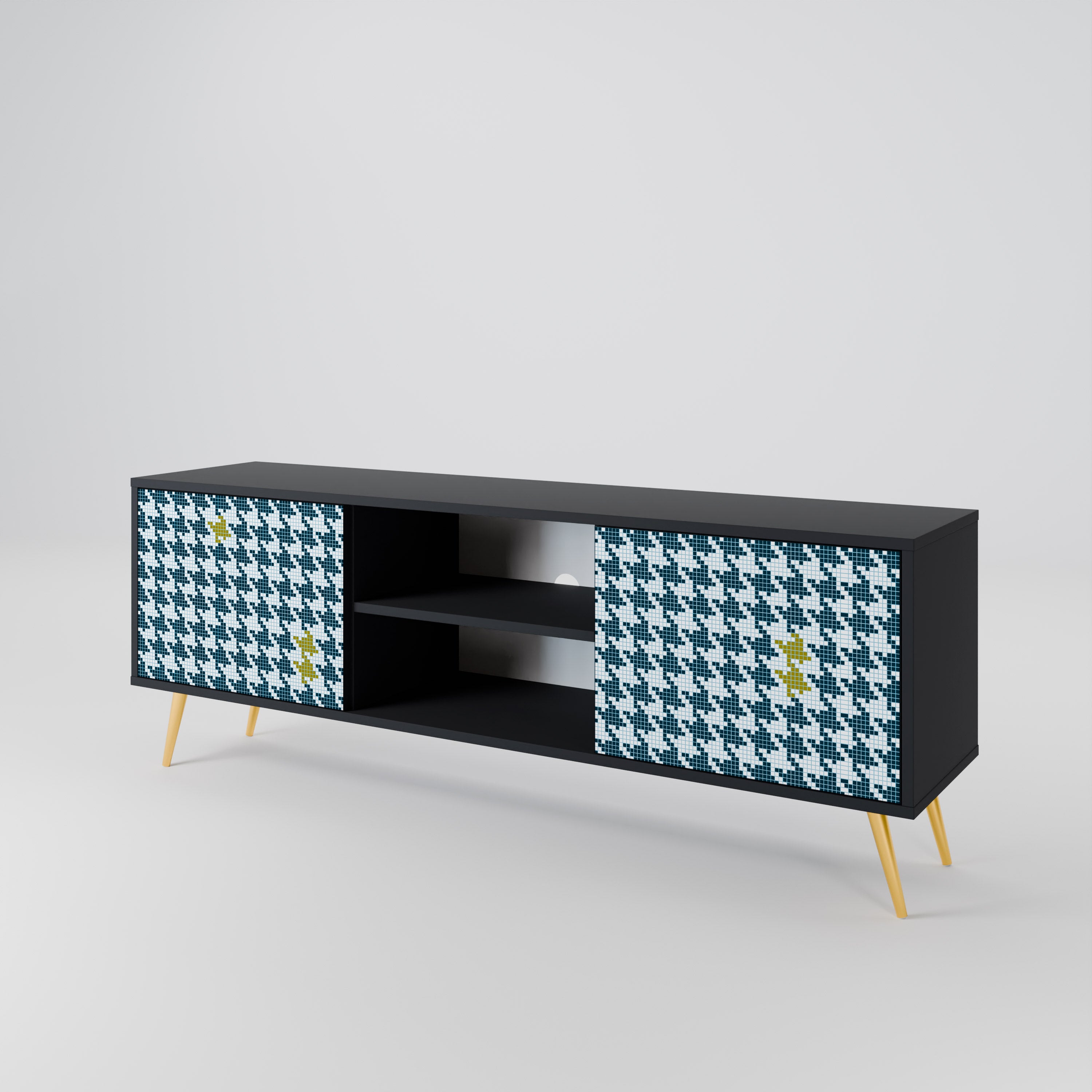 OUT OF CONTEXT 2-Door TV Stand in Black Finish