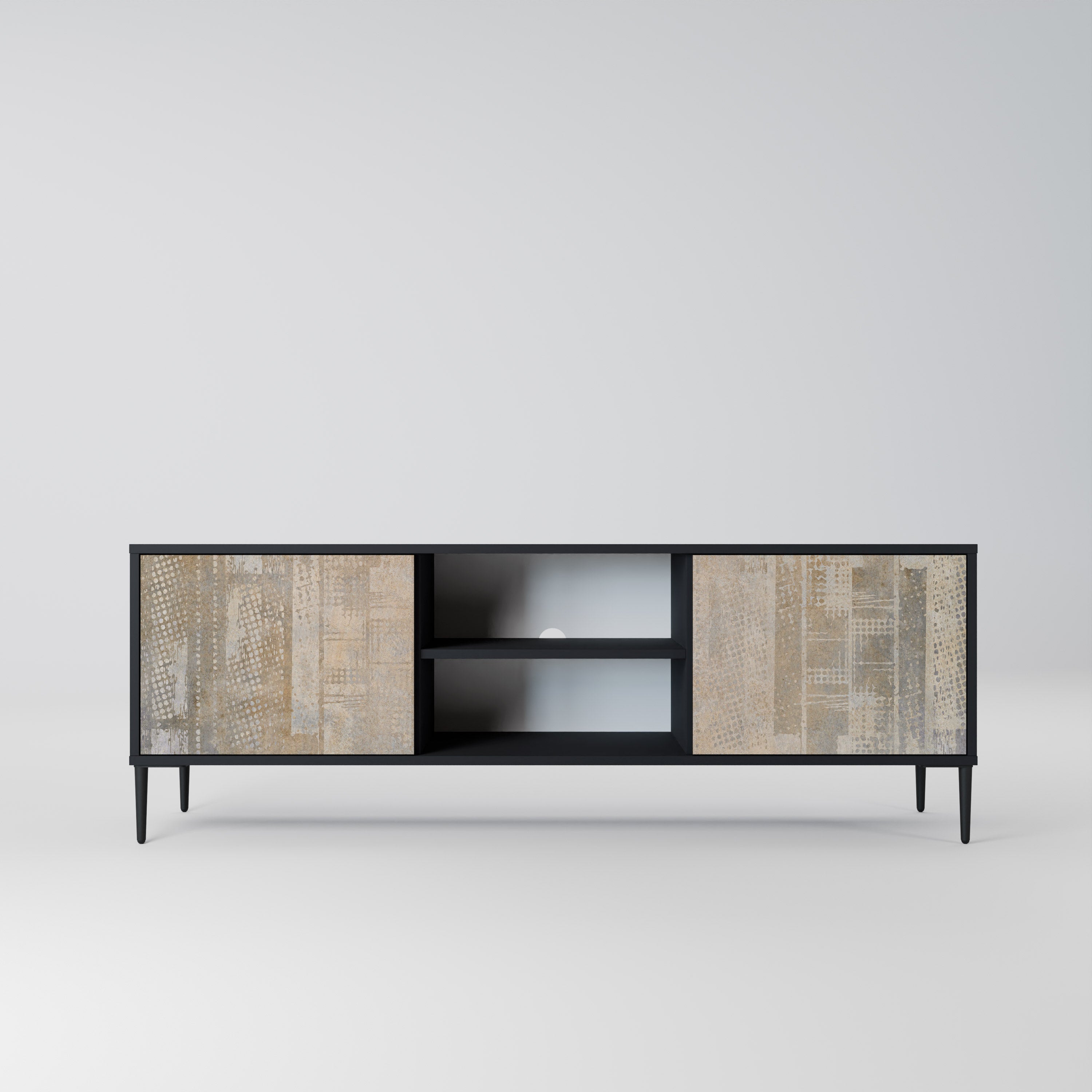 Mueble para TV de 2 puertas SCREEN ERROR con acabado negro