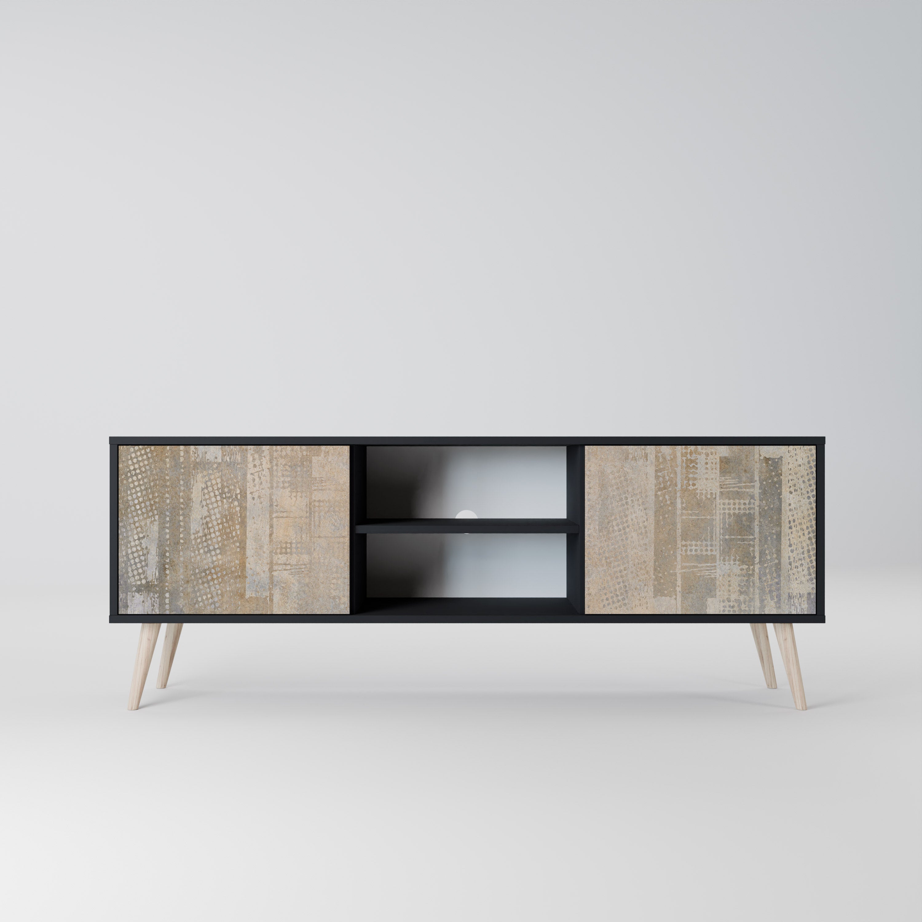 Mueble para TV de 2 puertas SCREEN ERROR con acabado negro